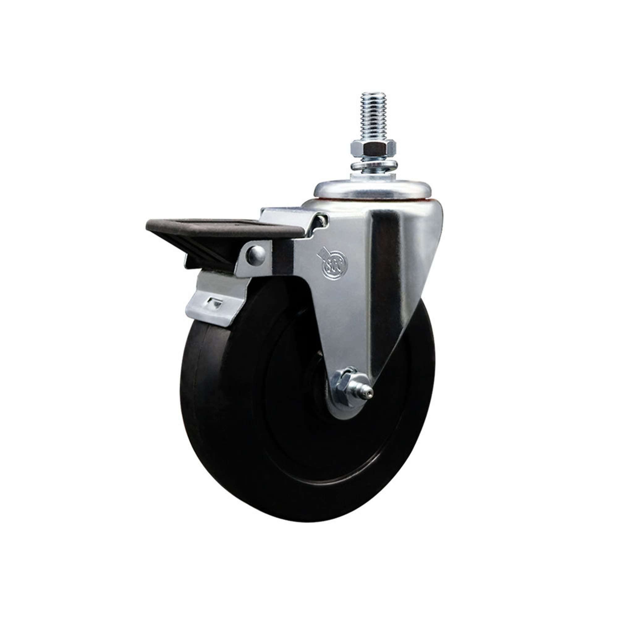 Service Caster, 5Inch x 1 1/4Inch Stem Caster, Wheel Diameter 5 in, Caster Type Swivel, Package (qty.) 1, Model SCC-TS20S514-SRS-PLB-M1015