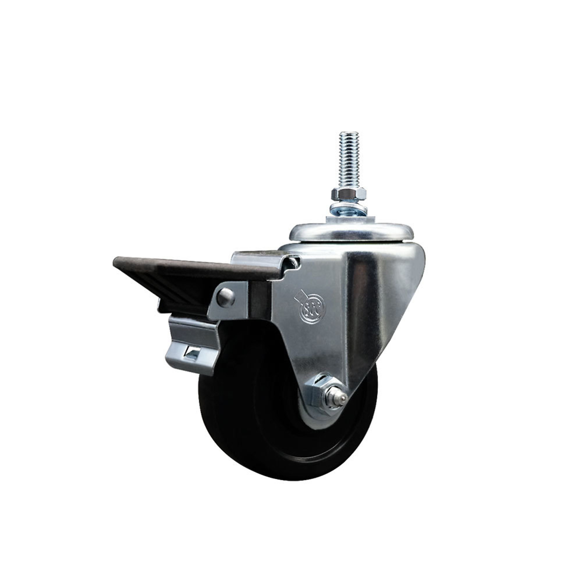 Service Caster, 3Inch x 1 1/4Inch Stem Caster, Wheel Diameter 3 in, Caster Type Swivel, Package (qty.) 1, Model SCC-TS20S314-SRS-PLB-M1215