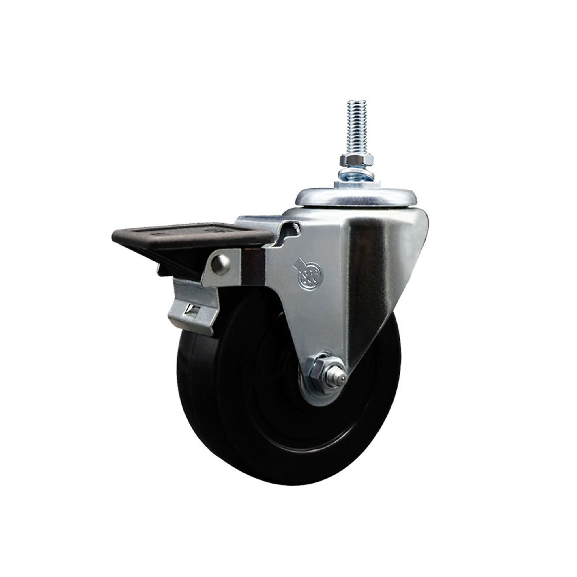 Service Caster, 4Inch x 1 1/4Inch Stem Caster, Wheel Diameter 4 in, Caster Type Swivel, Package (qty.) 1, Model SCC-TS20S414-SRS-PLB-M1215