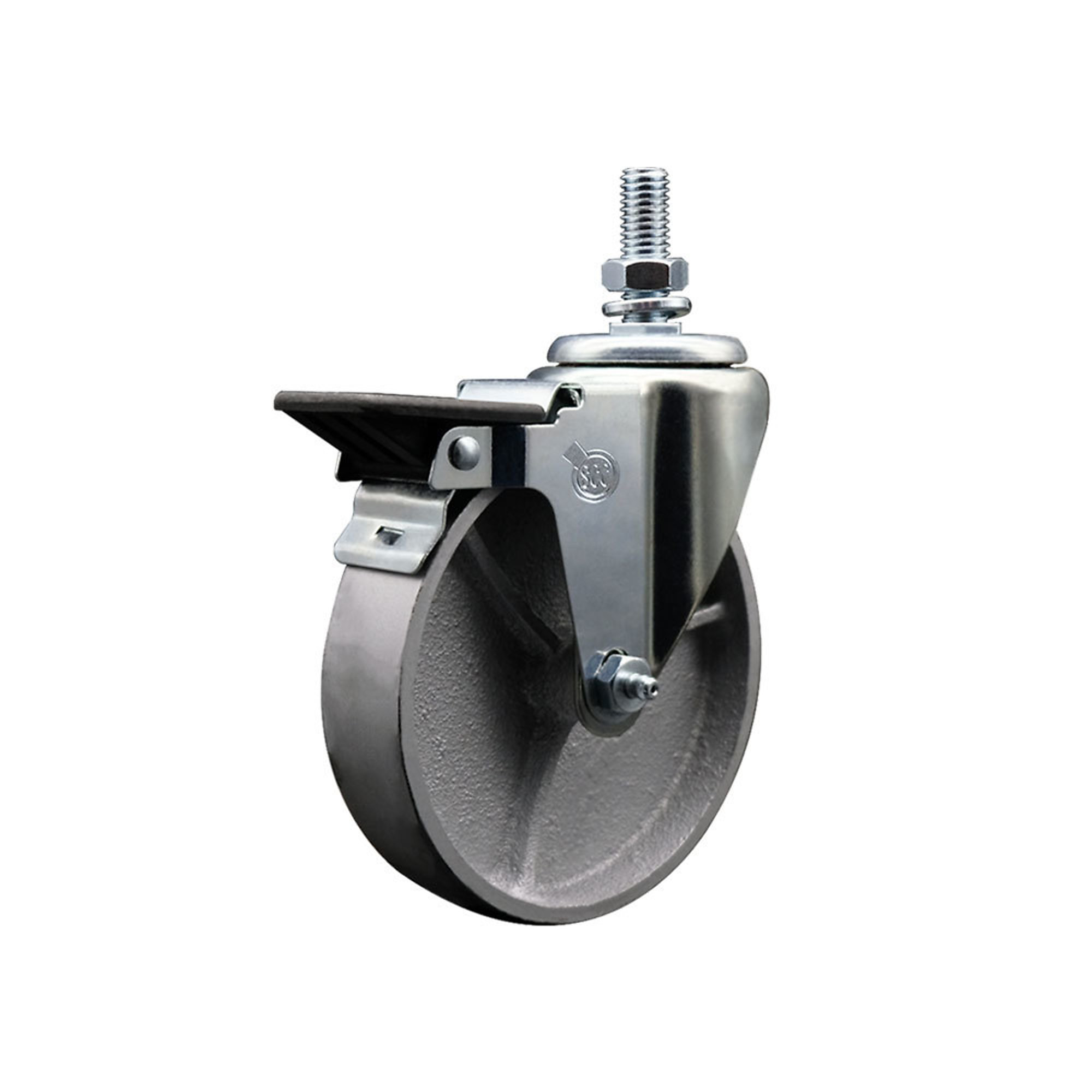 Service Caster, 5Inch x 1 1/2Inch Stem Caster, Wheel Diameter 5 in, Caster Type Swivel, Package (qty.) 1, Model SCC-TS20S515-SSR-PLB-121315