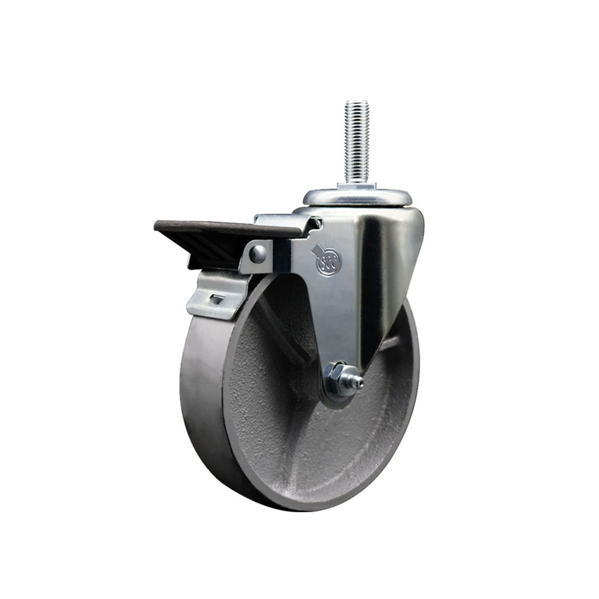 Service Caster, 5Inch x 1 1/2Inch Stem Caster, Wheel Diameter 5 in, Caster Type Swivel, Package (qty.) 1, Model SCC-TS20S515-SSR-PLB-34212