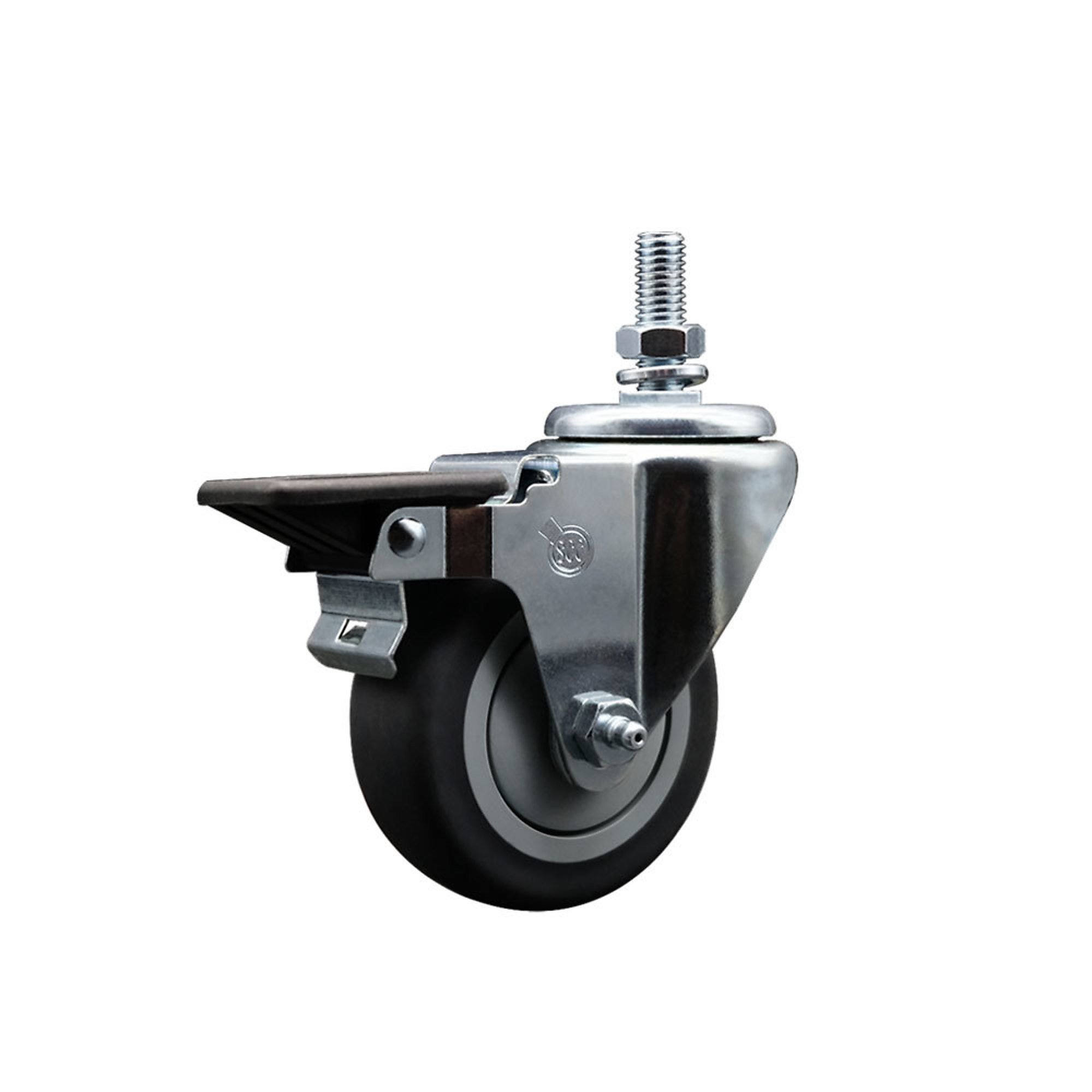 Service Caster, 3 1/2Inch x 1 1/4Inch Stem Caster, Wheel Diameter 3.5 in, Caster Type Swivel, Package (qty.) 1, Model SCC-TS20S3514-TPRB-PLB-121315