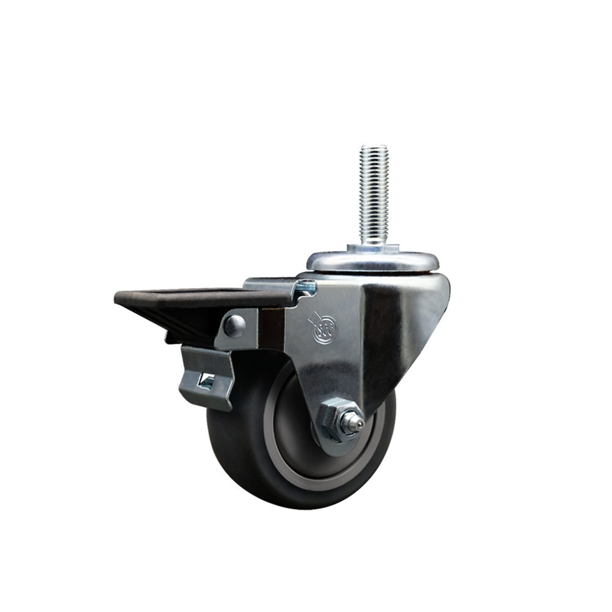 Service Caster, 3Inch x 1 1/4Inch Stem Caster, Wheel Diameter 3 in, Caster Type Swivel, Package (qty.) 1, Model SCC-TS20S314-TPRB-PLB-34212