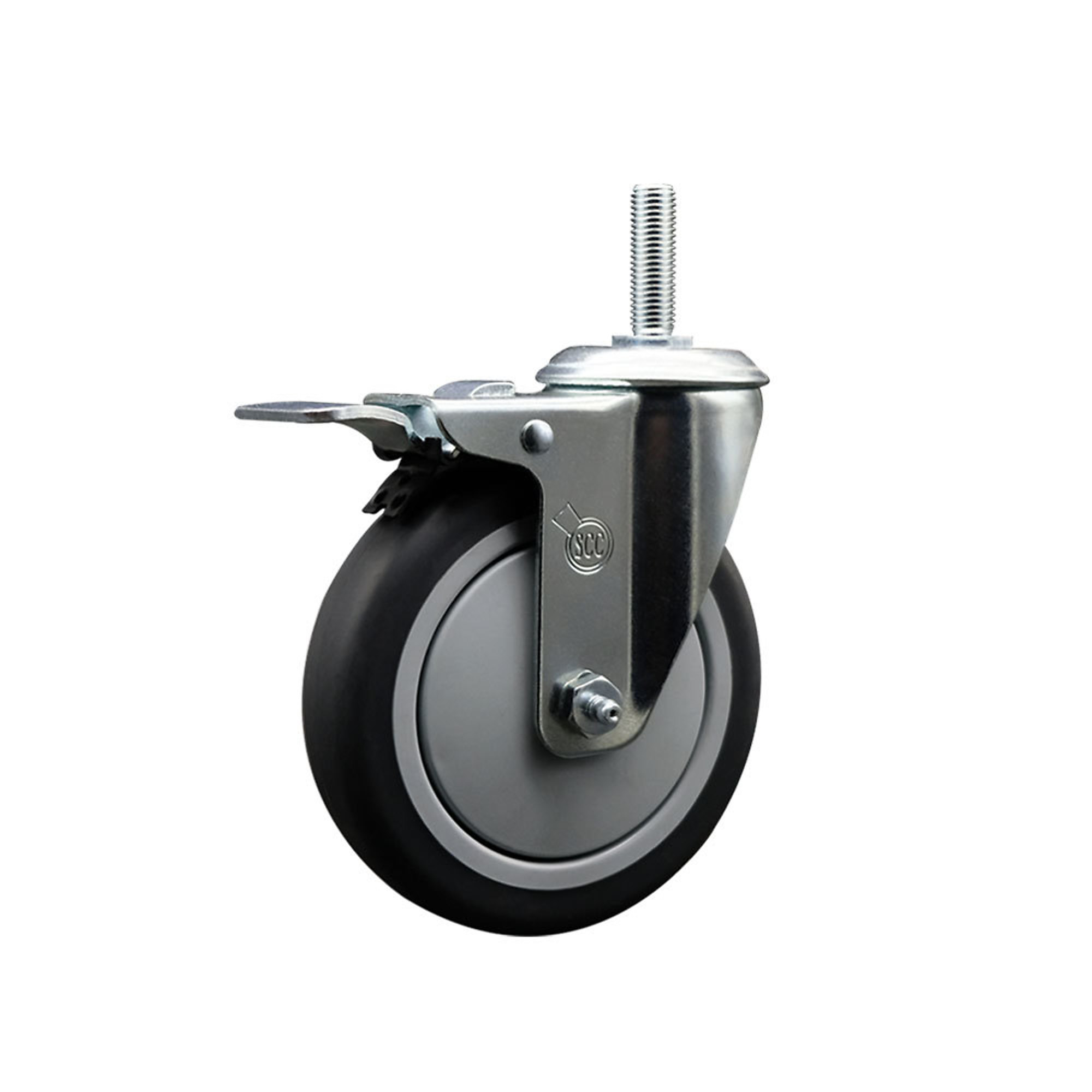 Service Caster, 5Inch x 1 1/4Inch Stem Caster, Wheel Diameter 5 in, Caster Type Swivel, Package (qty.) 1, Model SCC-TSTTL20S514-TPRB-34212