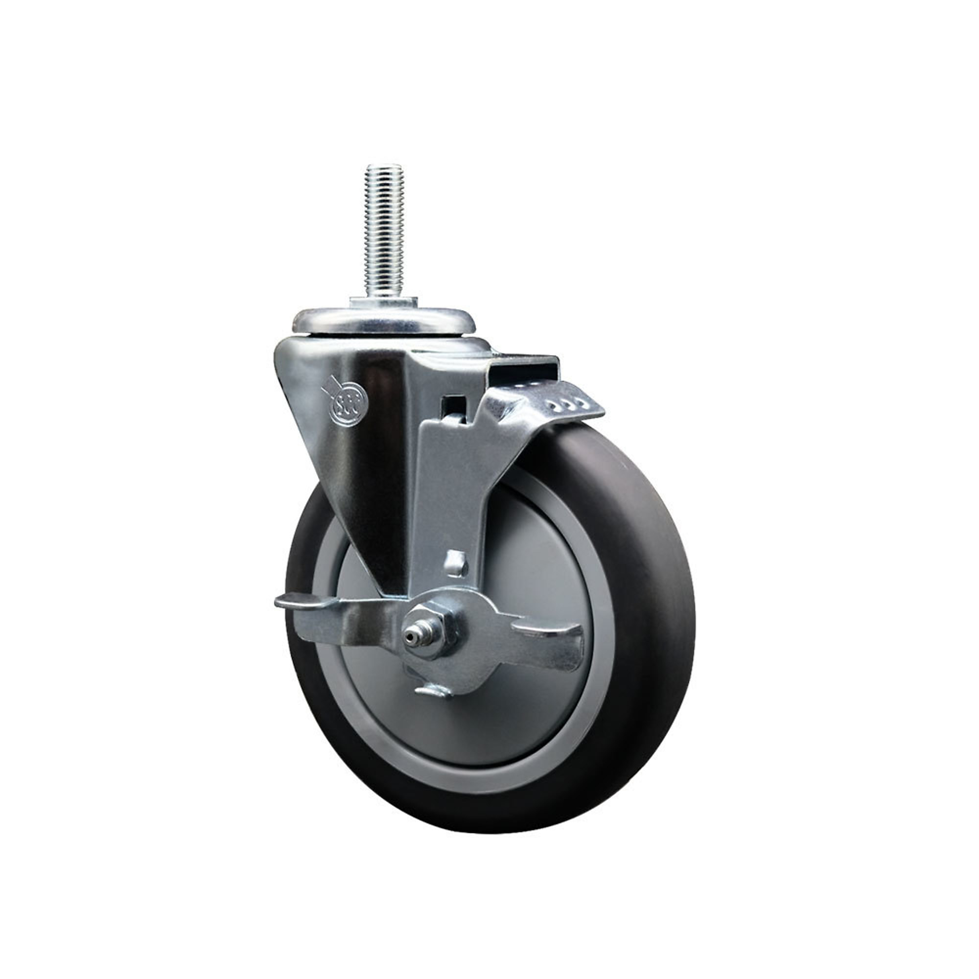 Service Caster, 5Inch x 1 1/4Inch Stem Caster, Wheel Diameter 5 in, Caster Type Swivel, Package (qty.) 1, Model SCC-TS20S514-TPRB-TLB-34212