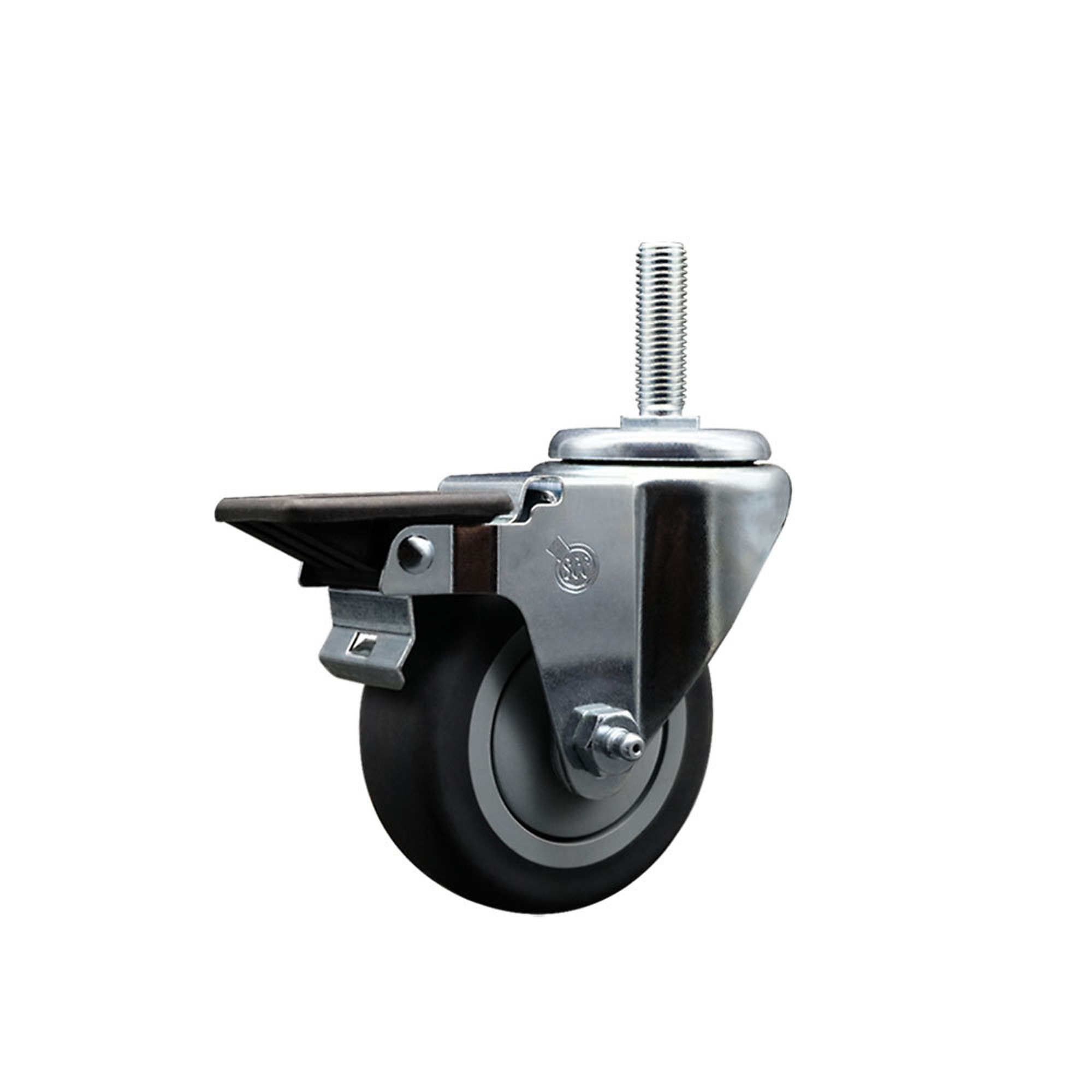 Service Caster, 3 1/2Inch x 1 1/4Inch Stem Caster, Wheel Diameter 3.5 in, Caster Type Swivel, Package (qty.) 1, Model SCC-TS20S3514-TPRB-PLB-34212