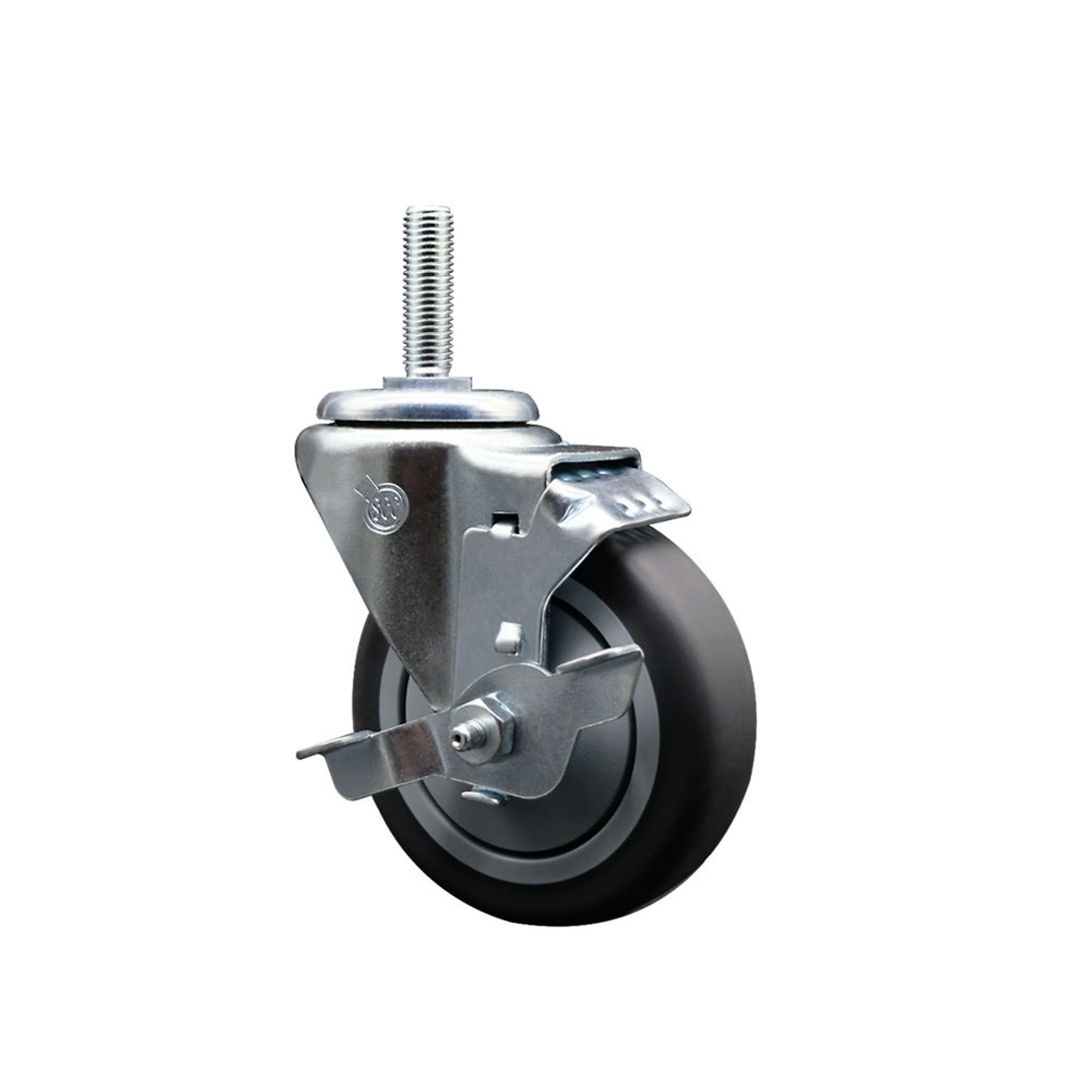 Service Caster, 4Inch x 1 1/4Inch Stem Caster, Wheel Diameter 4 in, Caster Type Swivel, Package (qty.) 1, Model SCC-TS20S414-TPRB-TLB-34212