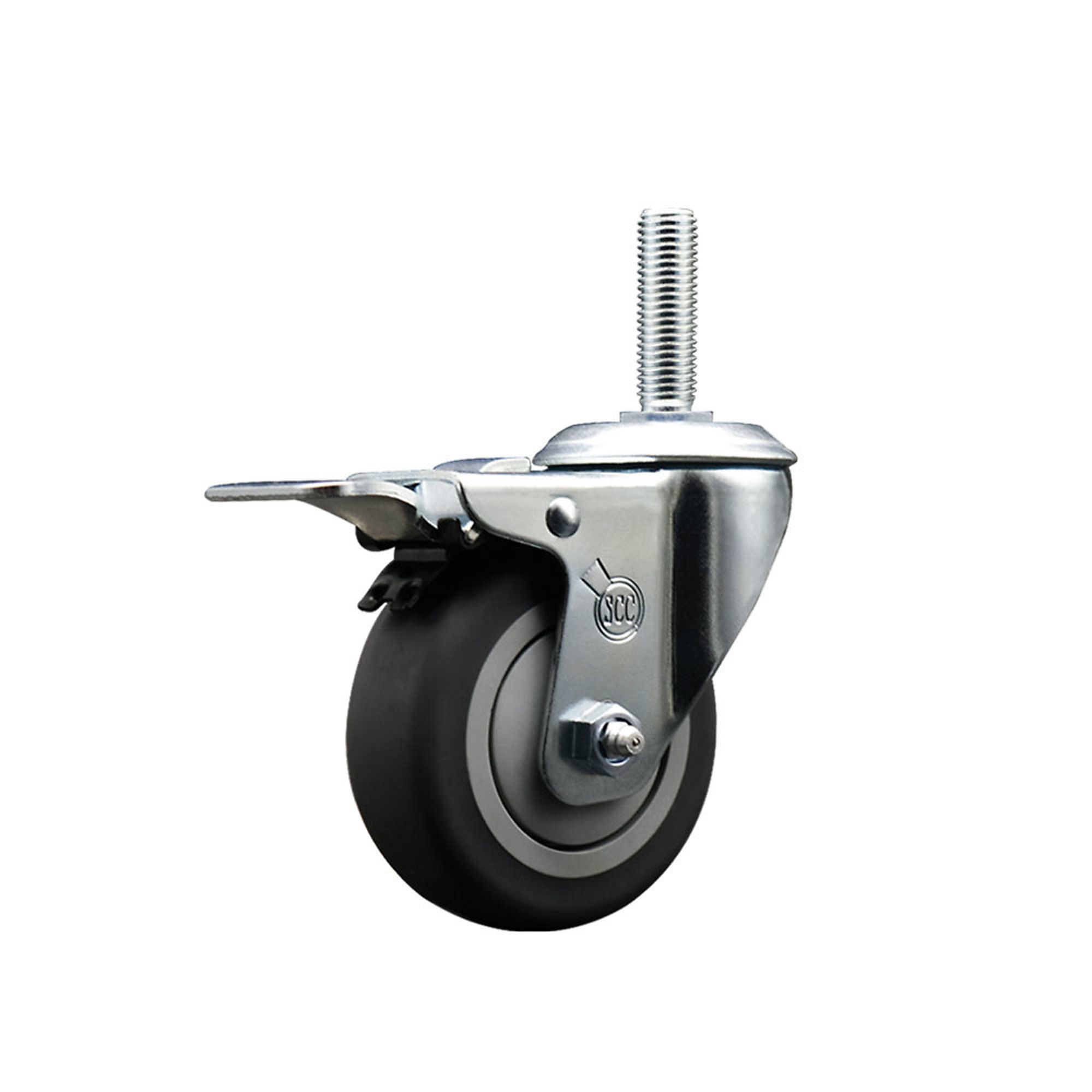 Service Caster, 4Inch x 1 1/4Inch Stem Caster, Wheel Diameter 4 in, Caster Type Swivel, Package (qty.) 1, Model SCC-TSTTL20S414-TPRB-34212