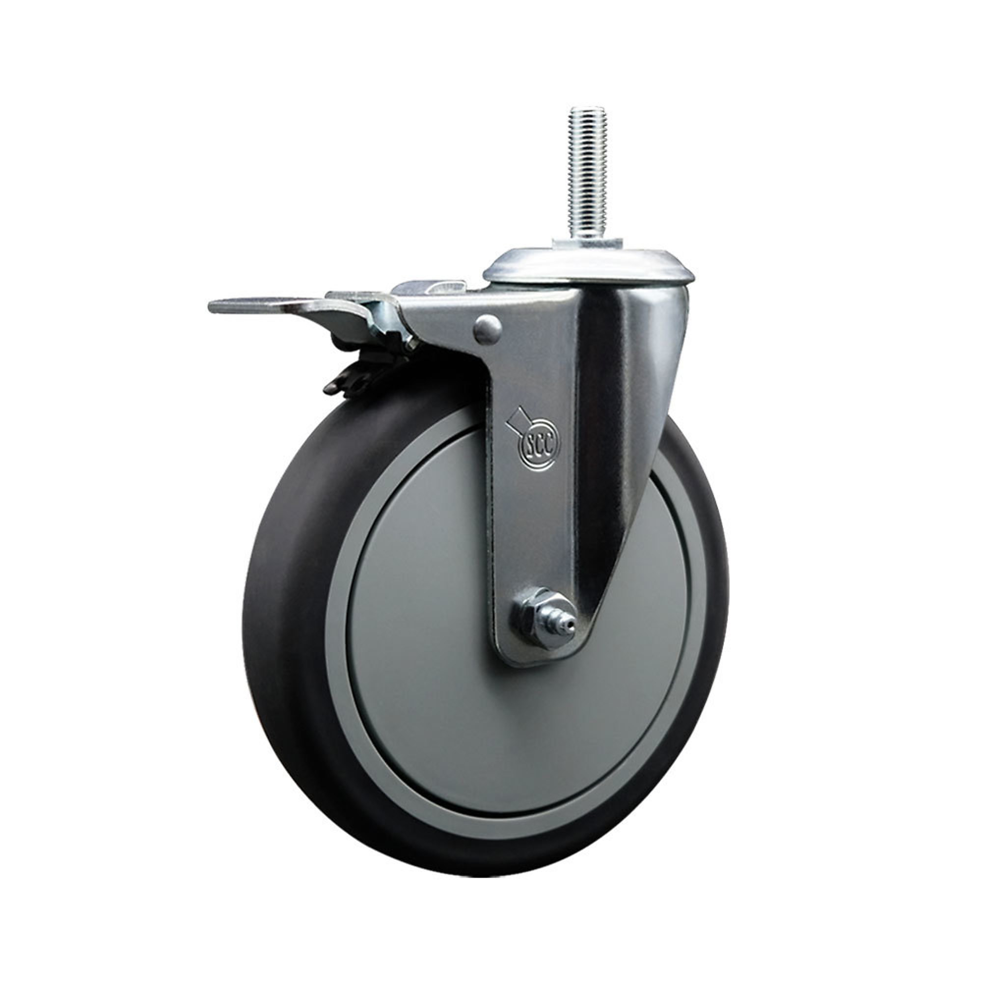 Service Caster, 6Inch x 1 1/4Inch Stem Caster, Wheel Diameter 6 in, Caster Type Swivel, Package (qty.) 1, Model SCC-TSTTL20S614-TPRB-34212