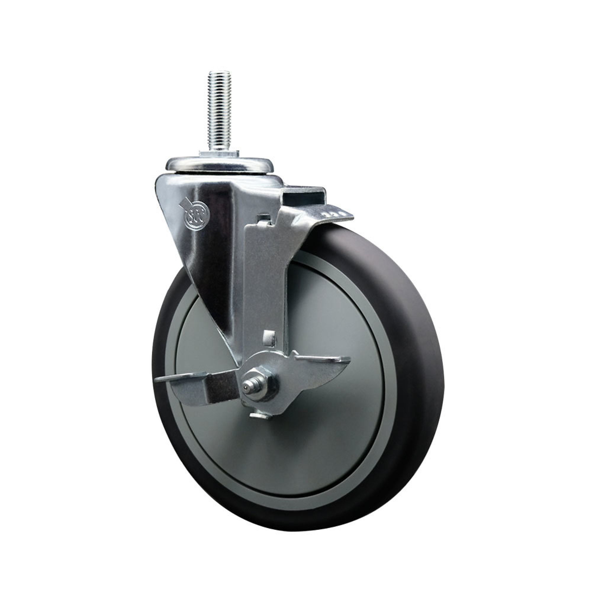 Service Caster, 6Inch x 1 1/4Inch Stem Caster, Wheel Diameter 6 in, Caster Type Swivel, Package (qty.) 1, Model SCC-TS20S614-TPRB-TLB-34212