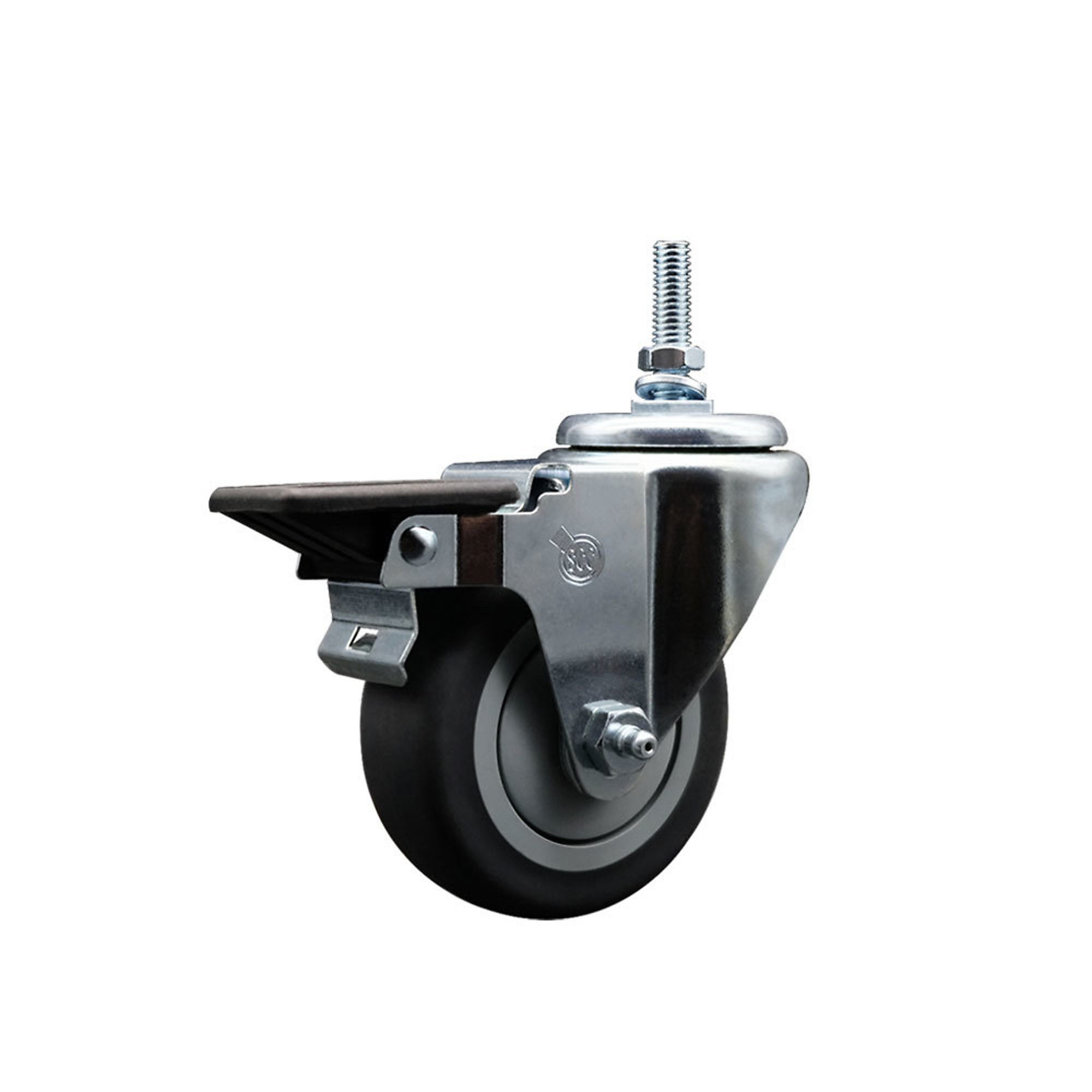 Service Caster, 3 1/2Inch x 1 1/4Inch Stem Caster, Wheel Diameter 3.5 in, Caster Type Swivel, Package (qty.) 1, Model SCC-TS20S3514-TPRB-PLB-381615