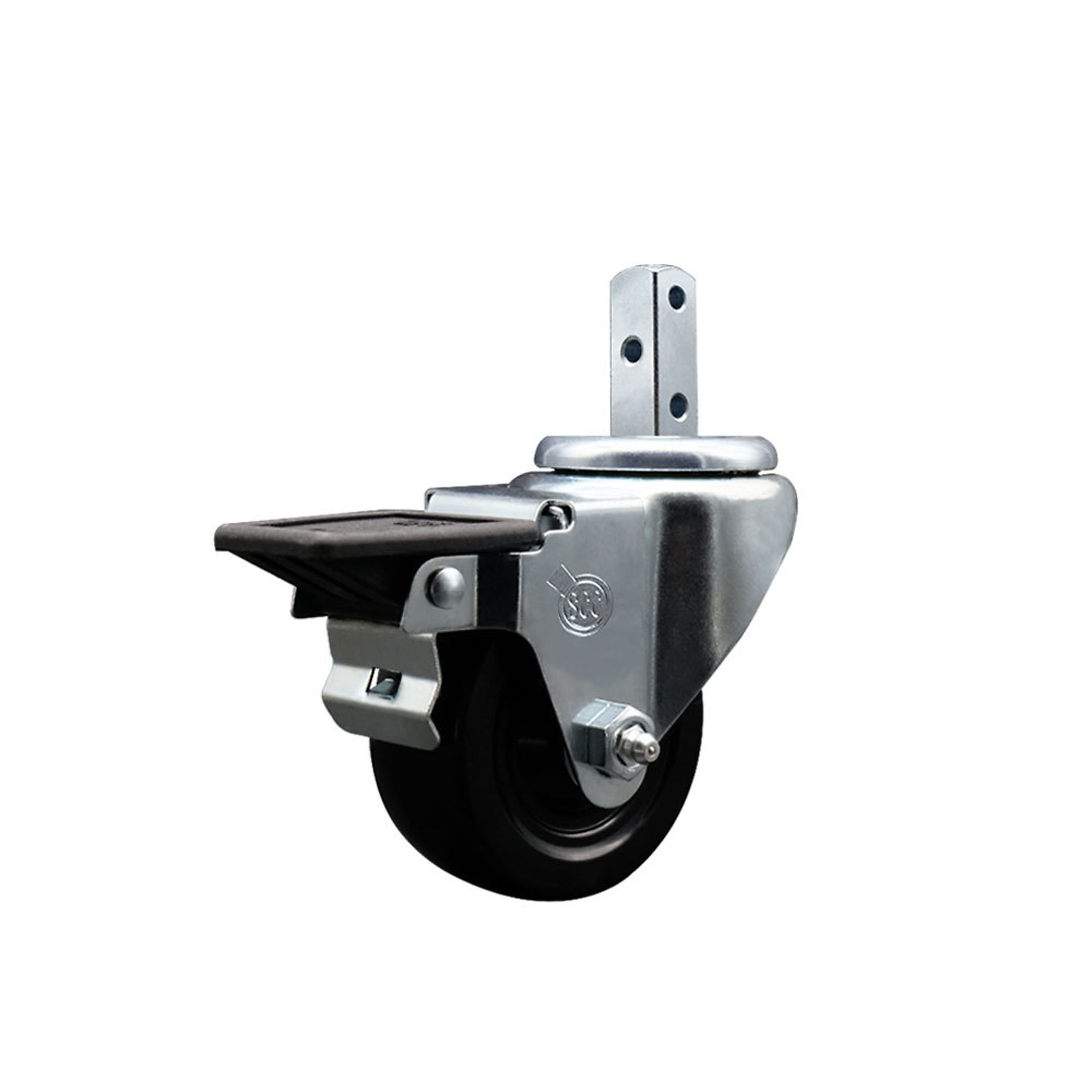 Service Caster, 3Inch x 1 1/4Inch Stem Caster, Wheel Diameter 3 in, Caster Type Swivel, Package (qty.) 1, Model SCC-SQ20S314-HRS-PLB-34