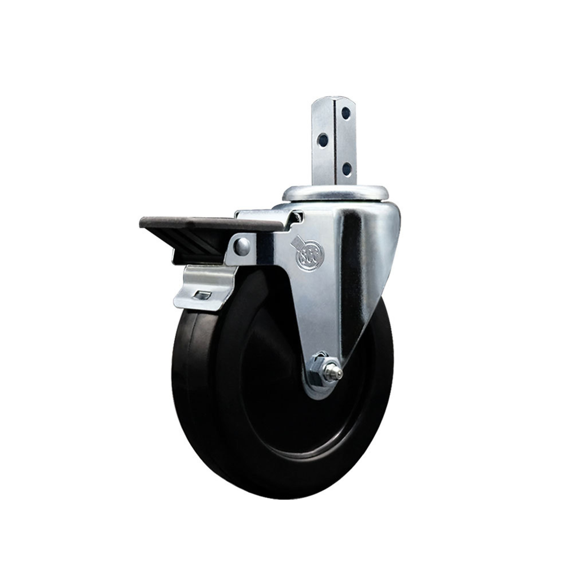 Service Caster, 5Inch x 1 1/4Inch Stem Caster, Wheel Diameter 5 in, Caster Type Swivel, Package (qty.) 1, Model SCC-SQ20S514-HRS-PLB-34