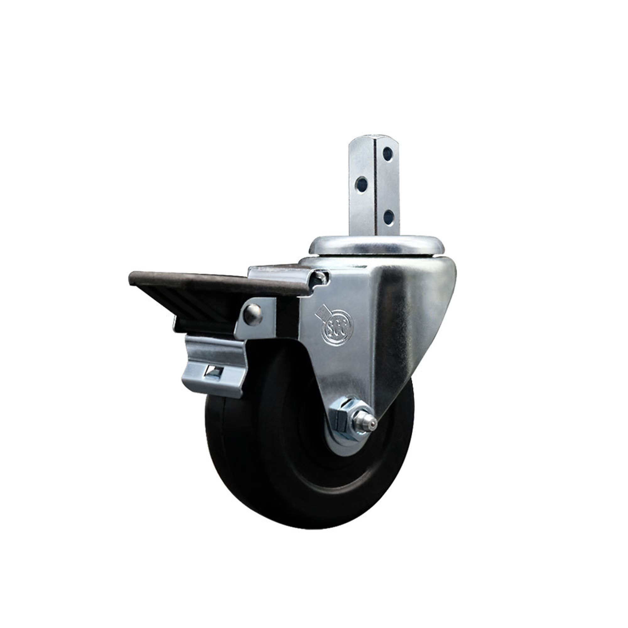 Service Caster, 3 1/2Inch x 1 1/4Inch Stem Caster, Wheel Diameter 3.5 in, Caster Type Swivel, Package (qty.) 1, Model SCC-SQ20S3514-HRS-PLB-34