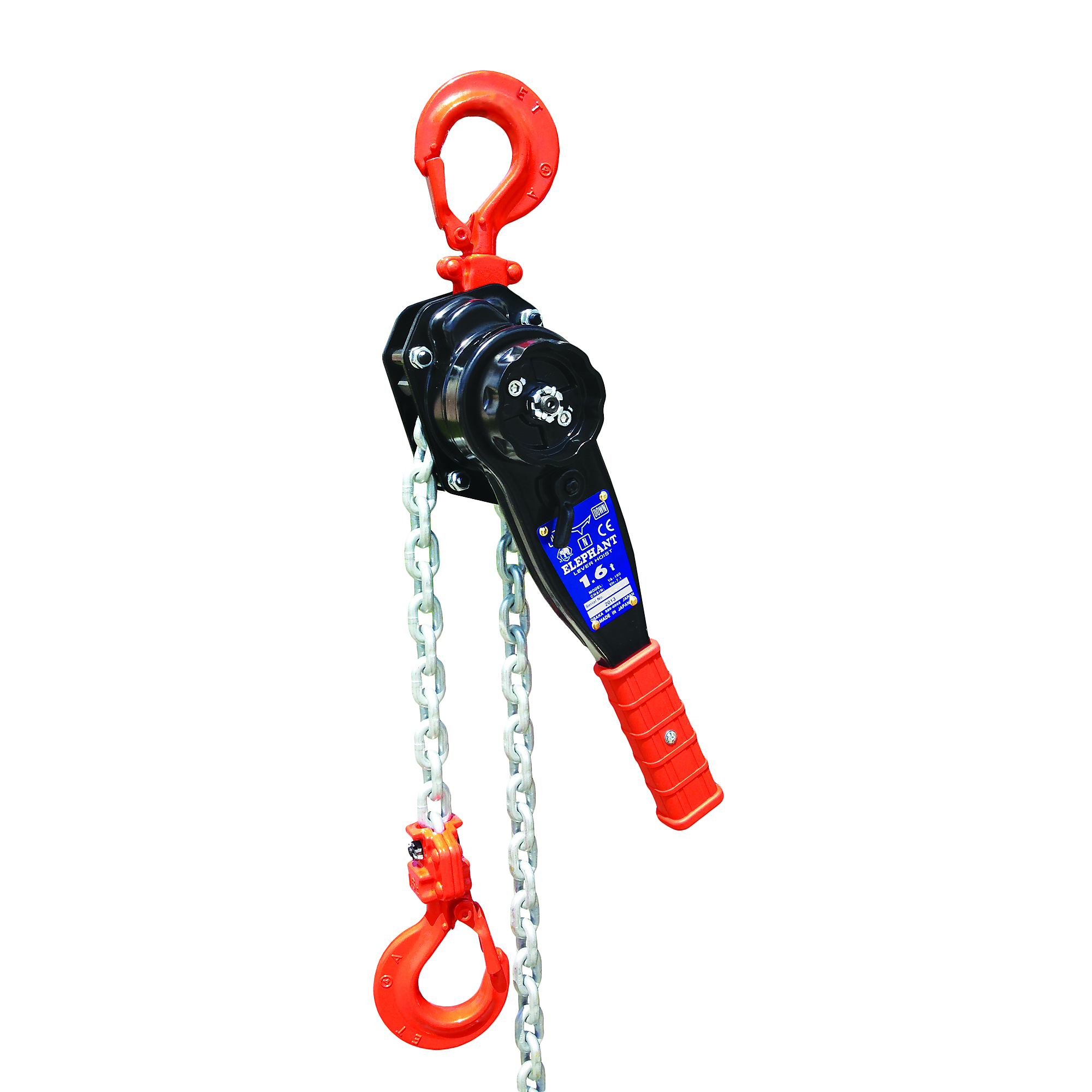 ElephantLifting, Lever chain hoist, Power Source Manual Lever, Capacity 7040 lb, Lift Height 10 ft, Model YA