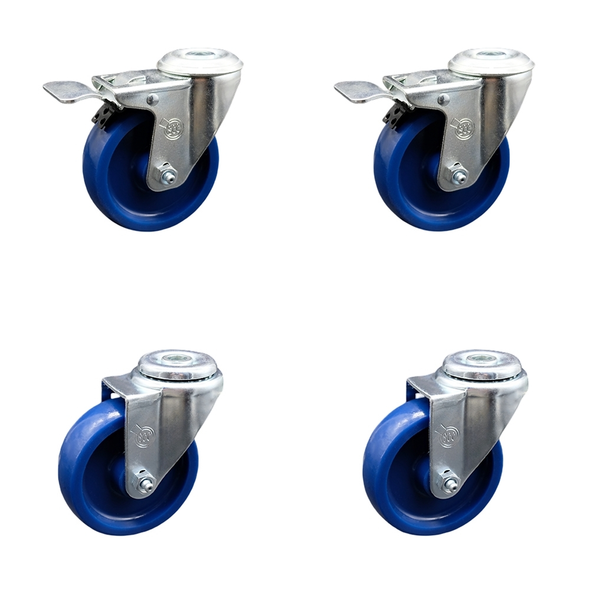 Service Caster, 4Inch x 1 1/4Inch Stem Casters, Wheel Diameter 4 in, Caster Type Swivel, Package (qty.) 4, Model SCC-SSBHTTL20S414-SPUS-2-S-2