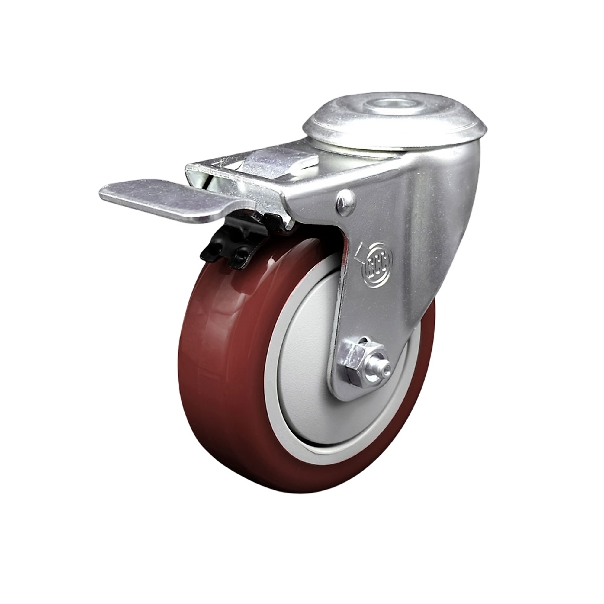 Service Caster, 4Inch x 1 1/4Inch Stem Caster, Wheel Diameter 4 in, Caster Type Swivel, Package (qty.) 1, Model SCC-SSBHTTL20S414-PPUB-MRN