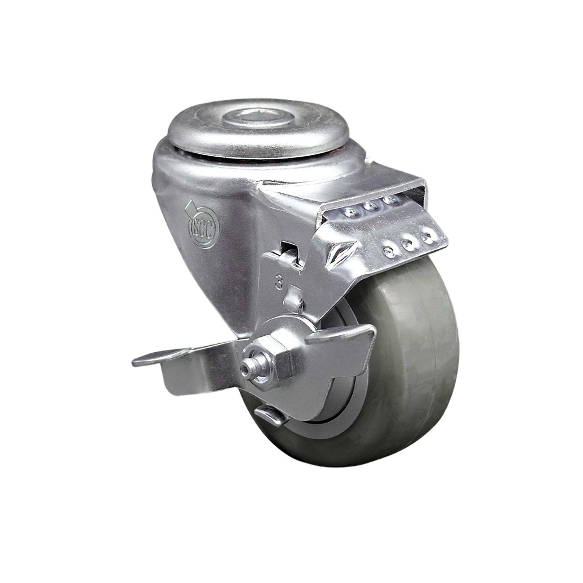 Service Caster, 3 1/2Inch x 1 1/4Inch Stem Caster, Wheel Diameter 3.5 in, Caster Type Swivel, Package (qty.) 1, Model SCC-SSBH20S3514-PPUB-TLB