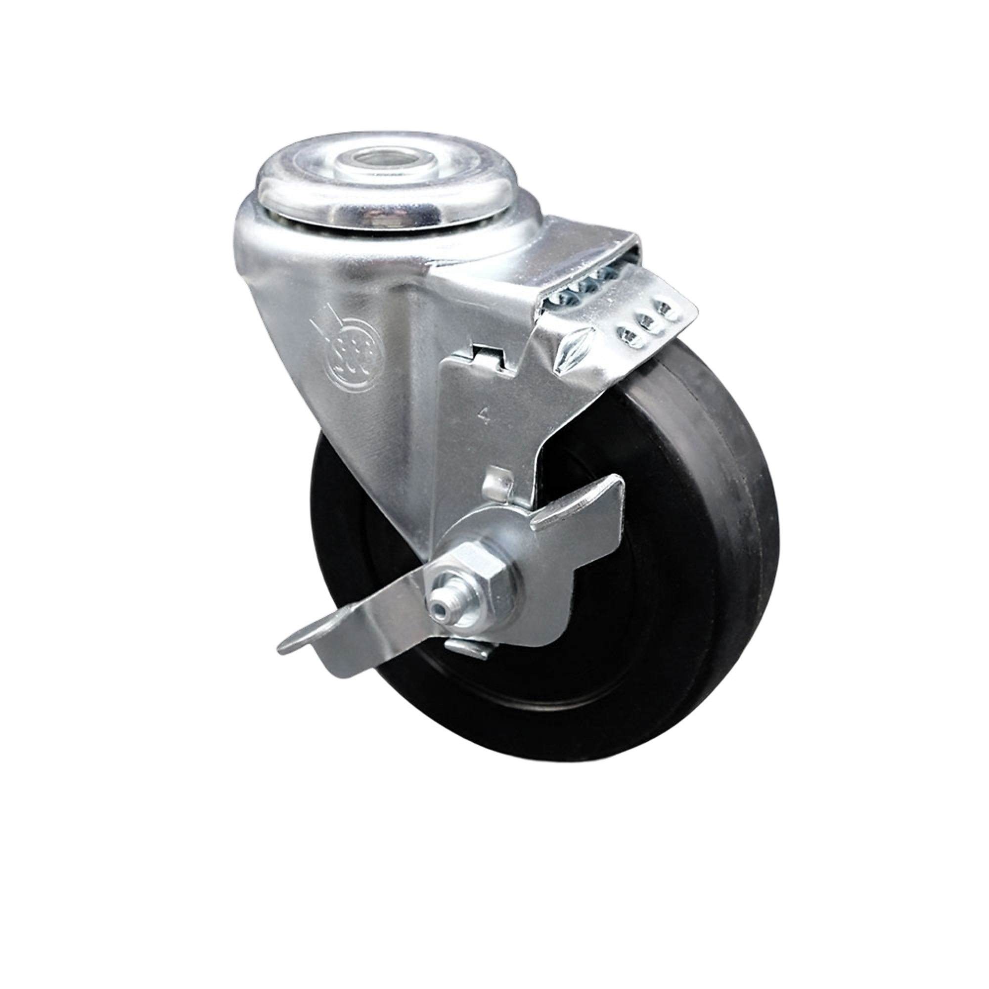 Service Caster, 4Inch x 1 1/4Inch Stem Caster, Wheel Diameter 4 in, Caster Type Swivel, Package (qty.) 1, Model SCC-SSBH20S414-SRS-TLB