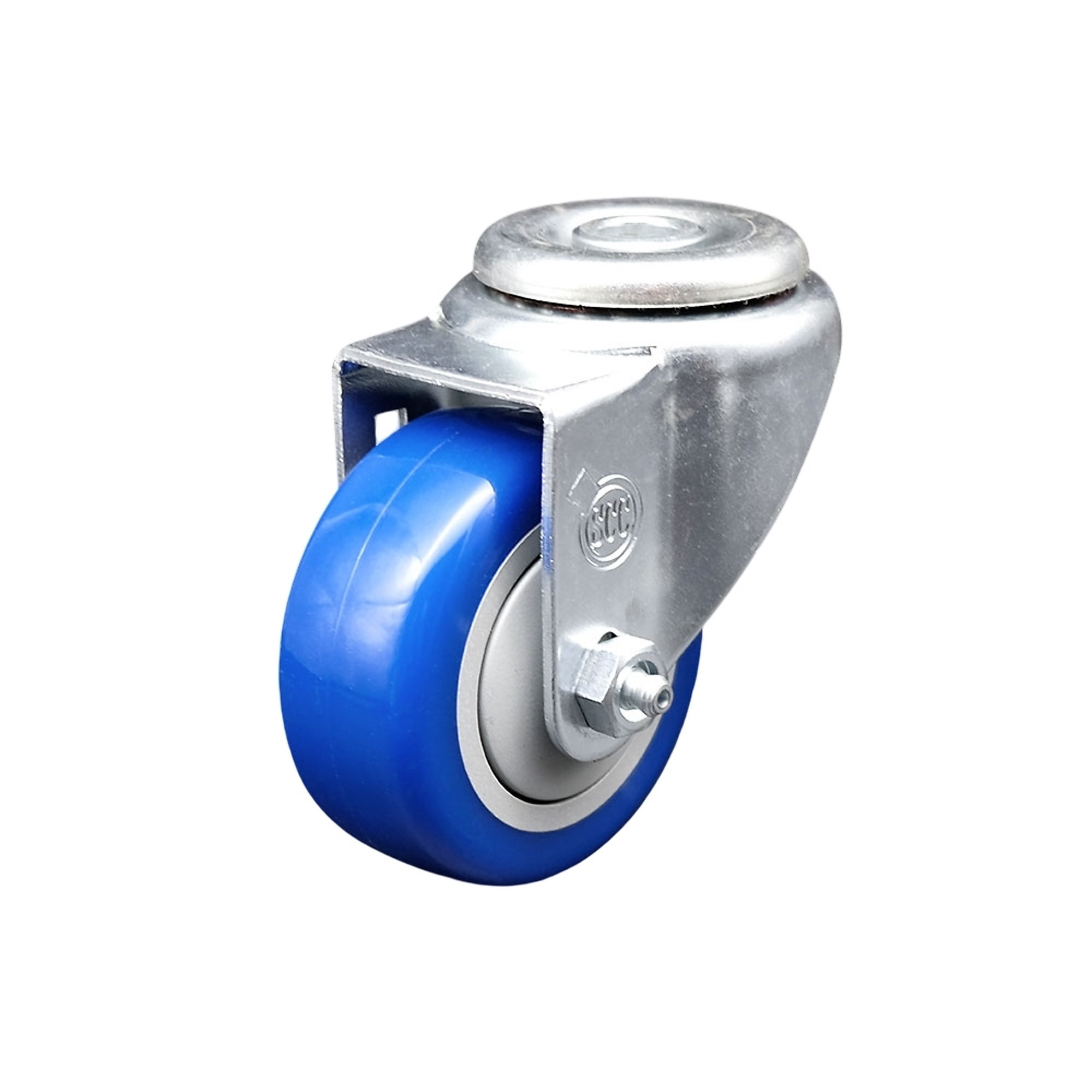 Service Caster, 3 1/2Inch x 1 1/4Inch Stem Caster, Wheel Diameter 3.5 in, Caster Type Swivel, Package (qty.) 1, Model SCC-SSBH20S3514-PPUB-BLUE