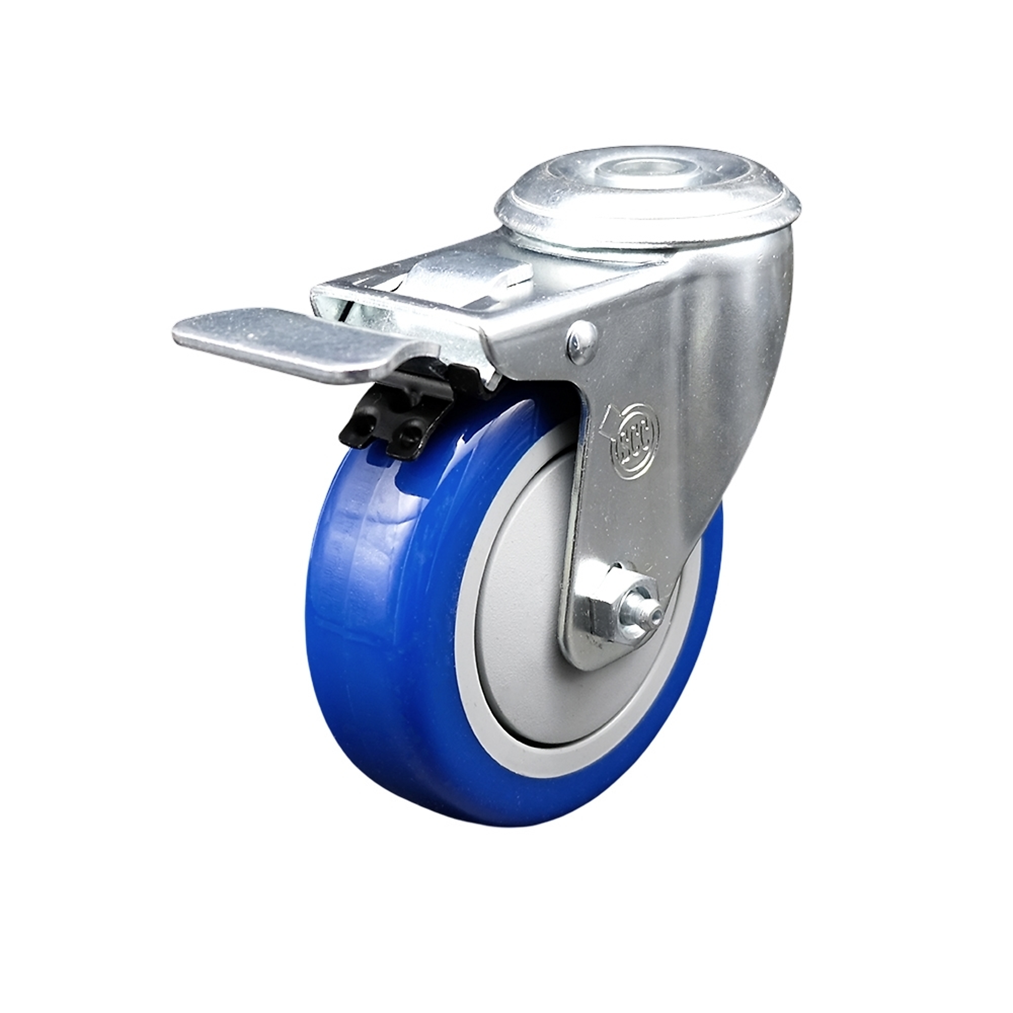 Service Caster, 4Inch x 1 1/4Inch Stem Caster, Wheel Diameter 4 in, Caster Type Swivel, Package (qty.) 1, Model SCC-SSBHTTL20S414-PPUB-BLUE