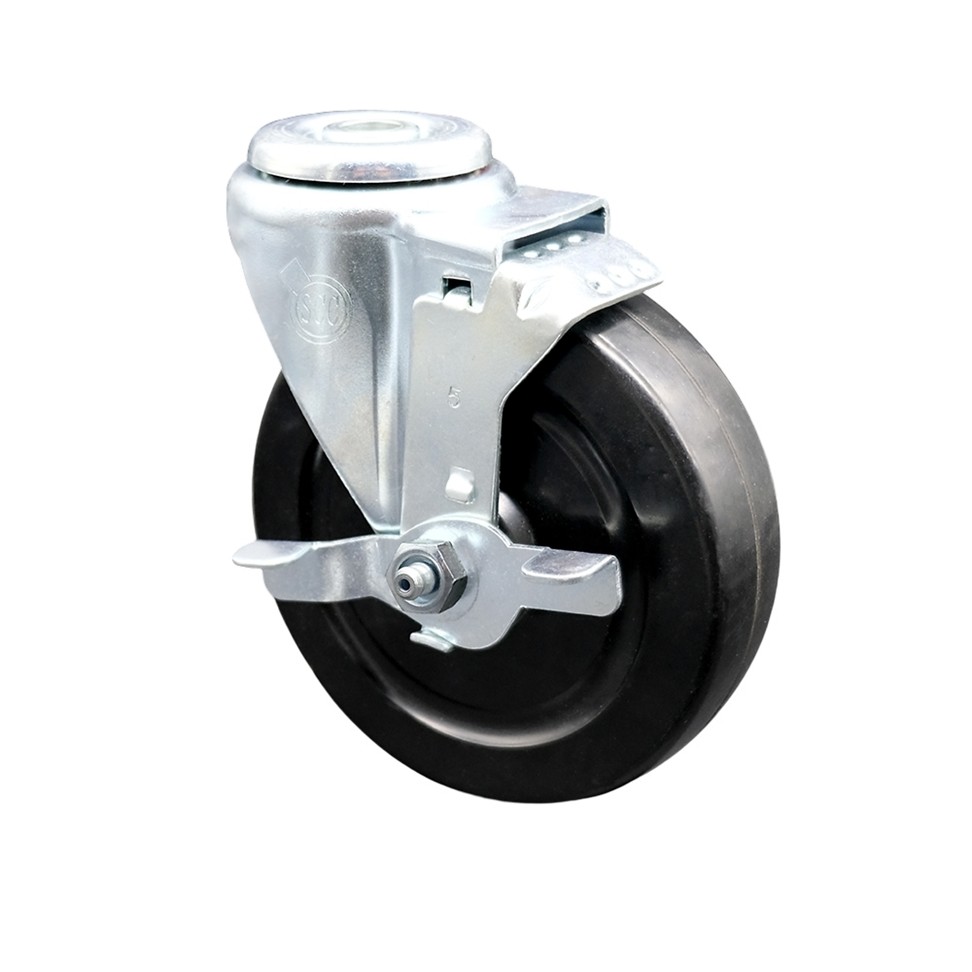 Service Caster, 5Inch x 1 1/4Inch Stem Caster, Wheel Diameter 5 in, Caster Type Swivel, Package (qty.) 1, Model SCC-SSBH20S514-HRS-TLB