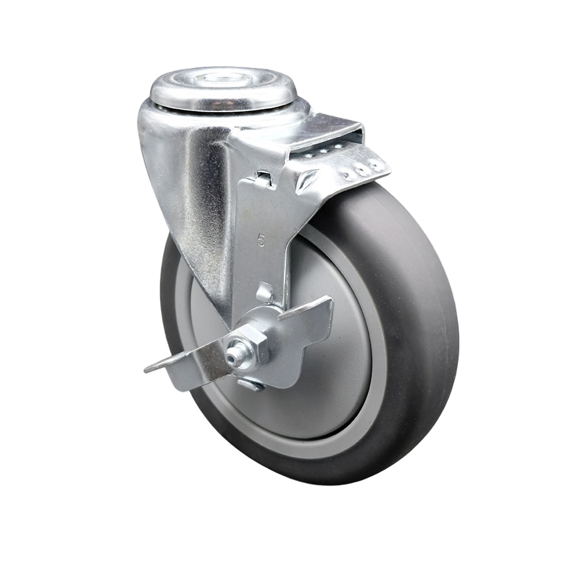 Service Caster, 5Inch x 1 1/4Inch Stem Caster, Wheel Diameter 5 in, Caster Type Swivel, Package (qty.) 1, Model SCC-SSBH20S514-TPRB-TLB