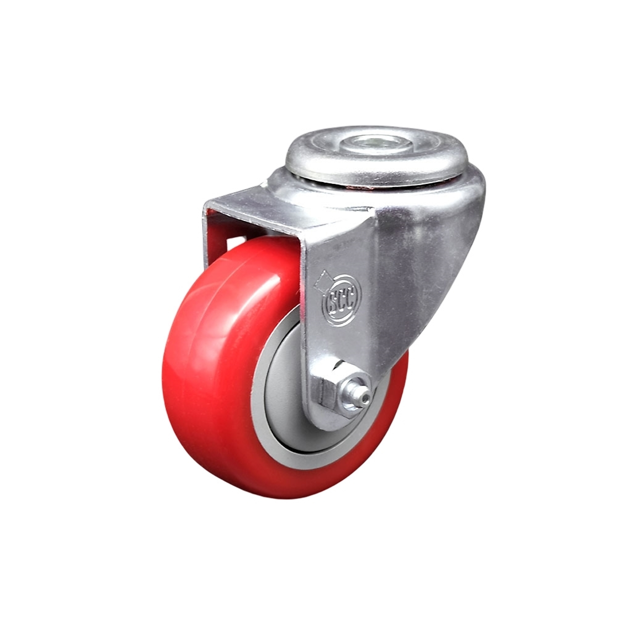 Service Caster, 3 1/2Inch x 1 1/4Inch Stem Caster, Wheel Diameter 3.5 in, Caster Type Swivel, Package (qty.) 1, Model SCC-SSBH20S3514-PPUB-RED