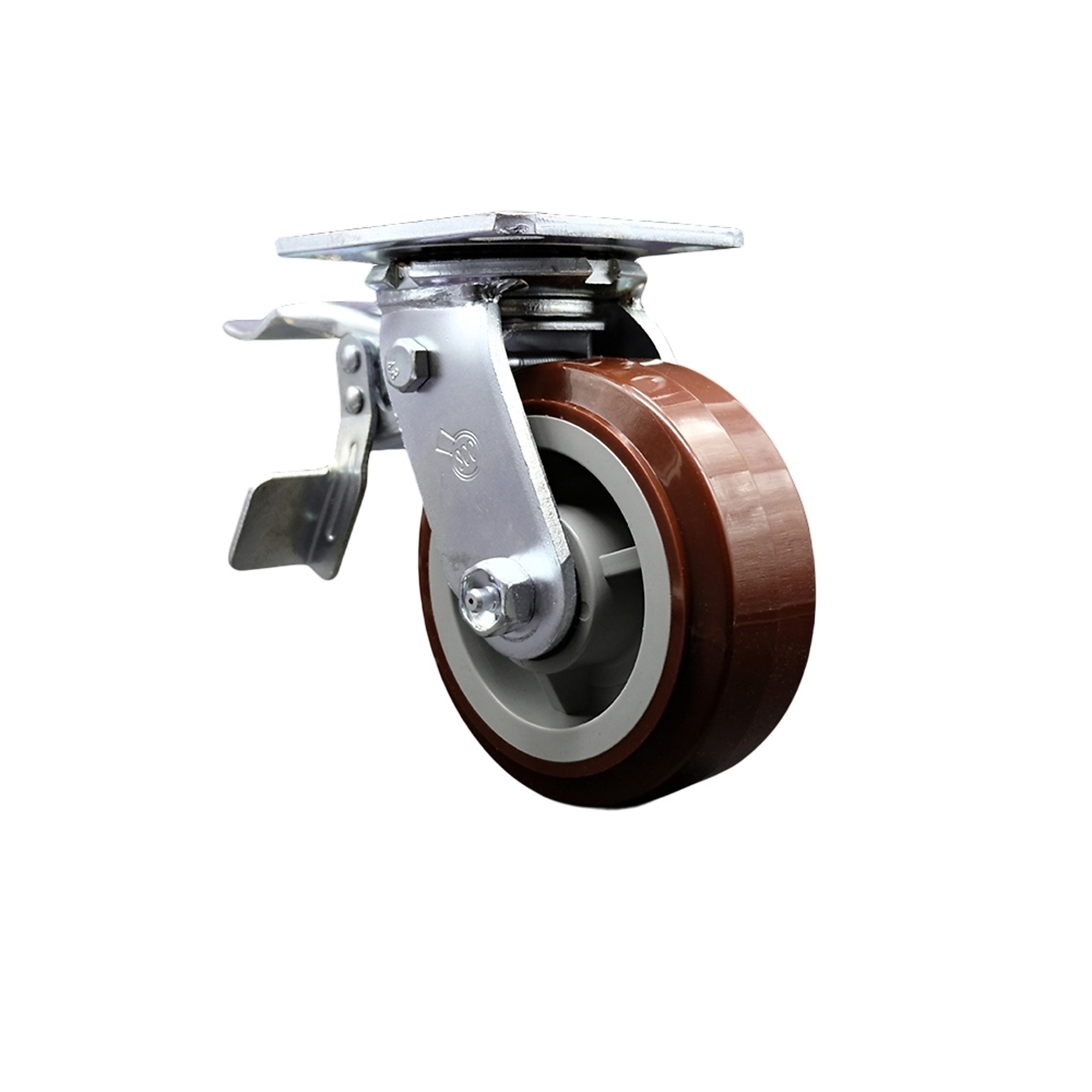 Service Caster, 5Inch x 2Inch Plate Caster, Wheel Diameter 5 in, Caster Type Swivel, Package (qty.) 1, Model SCC-TTL30S520-PPUB