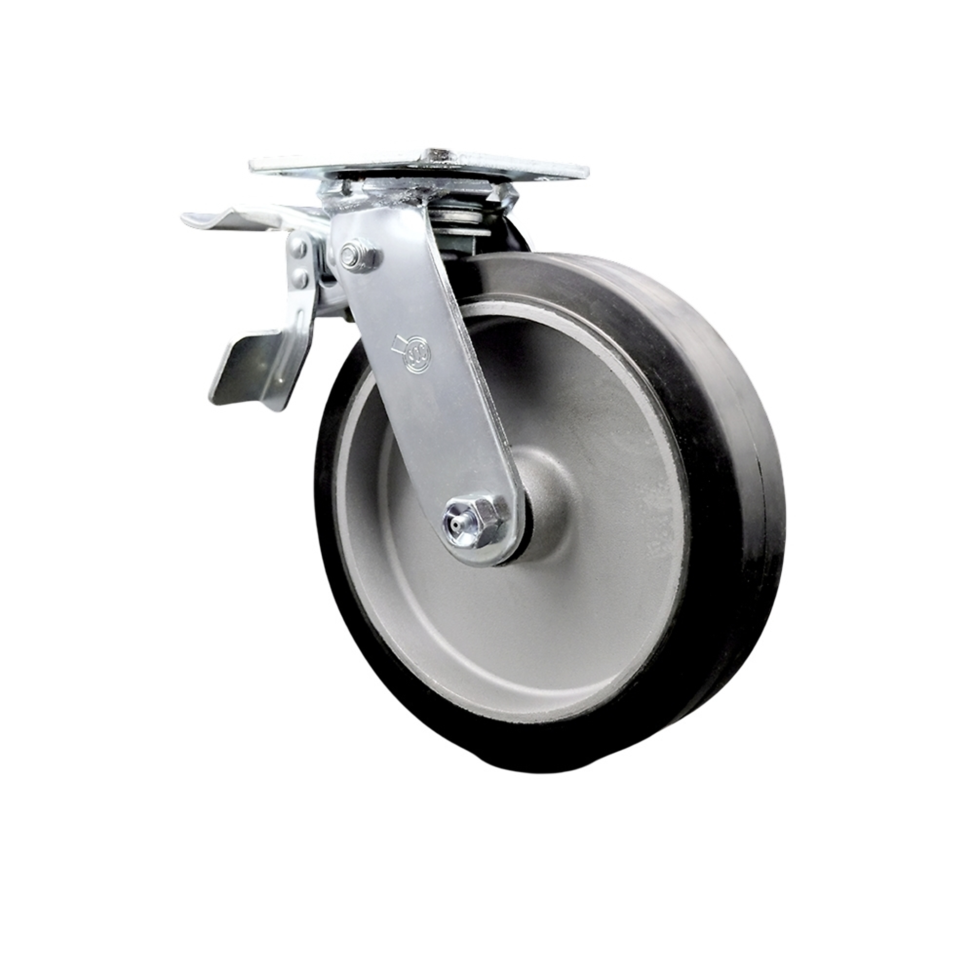 Service Caster, 8Inch x 2Inch Plate Caster, Wheel Diameter 8 in, Caster Type Swivel, Package (qty.) 1, Model SCC-TTL30S820-RAR