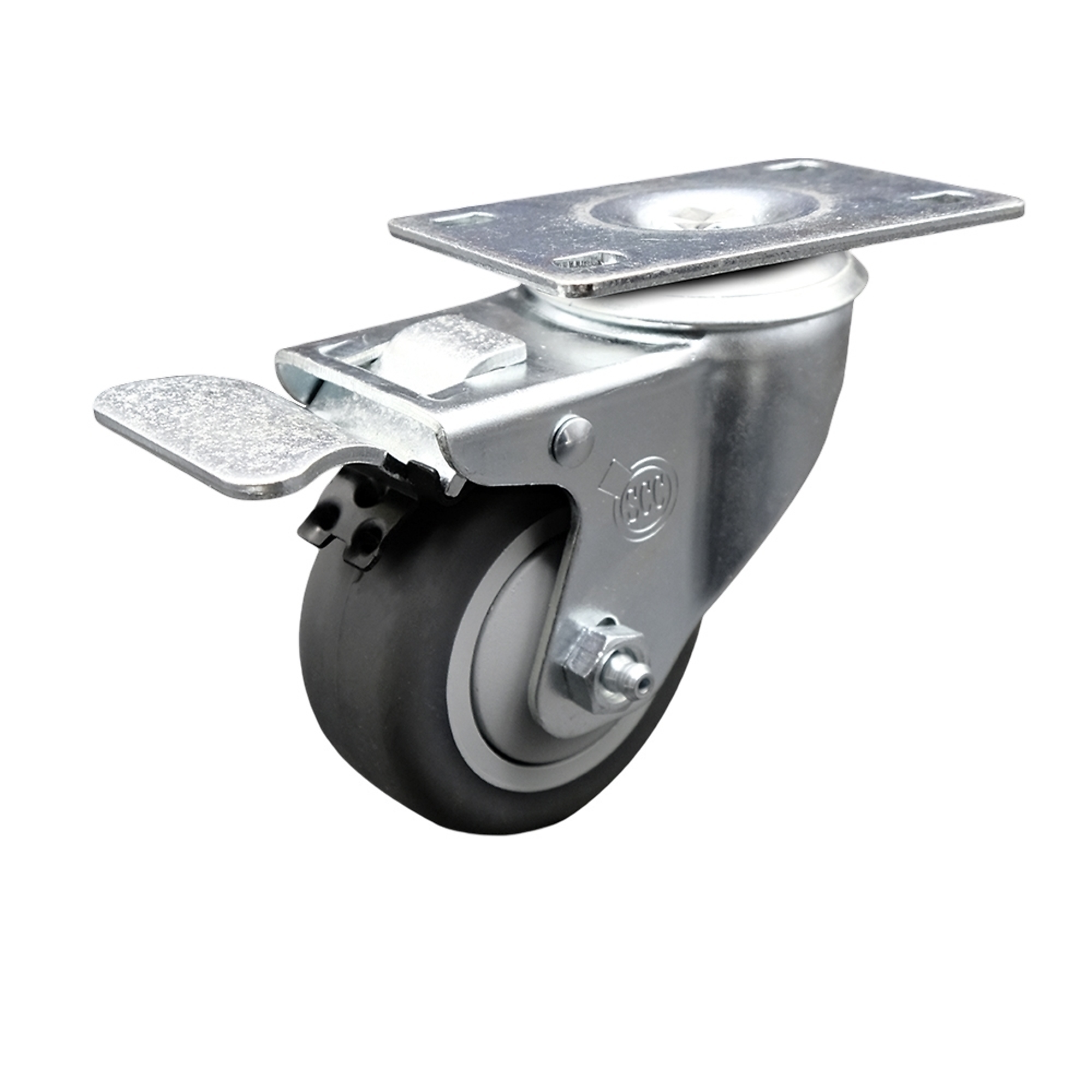 Service Caster, 3 1/2Inch x 1 1/4Inch Plate Caster, Wheel Diameter 3.5 in, Caster Type Swivel, Package (qty.) 1, Model SCC-TTL20S3514-TPRB