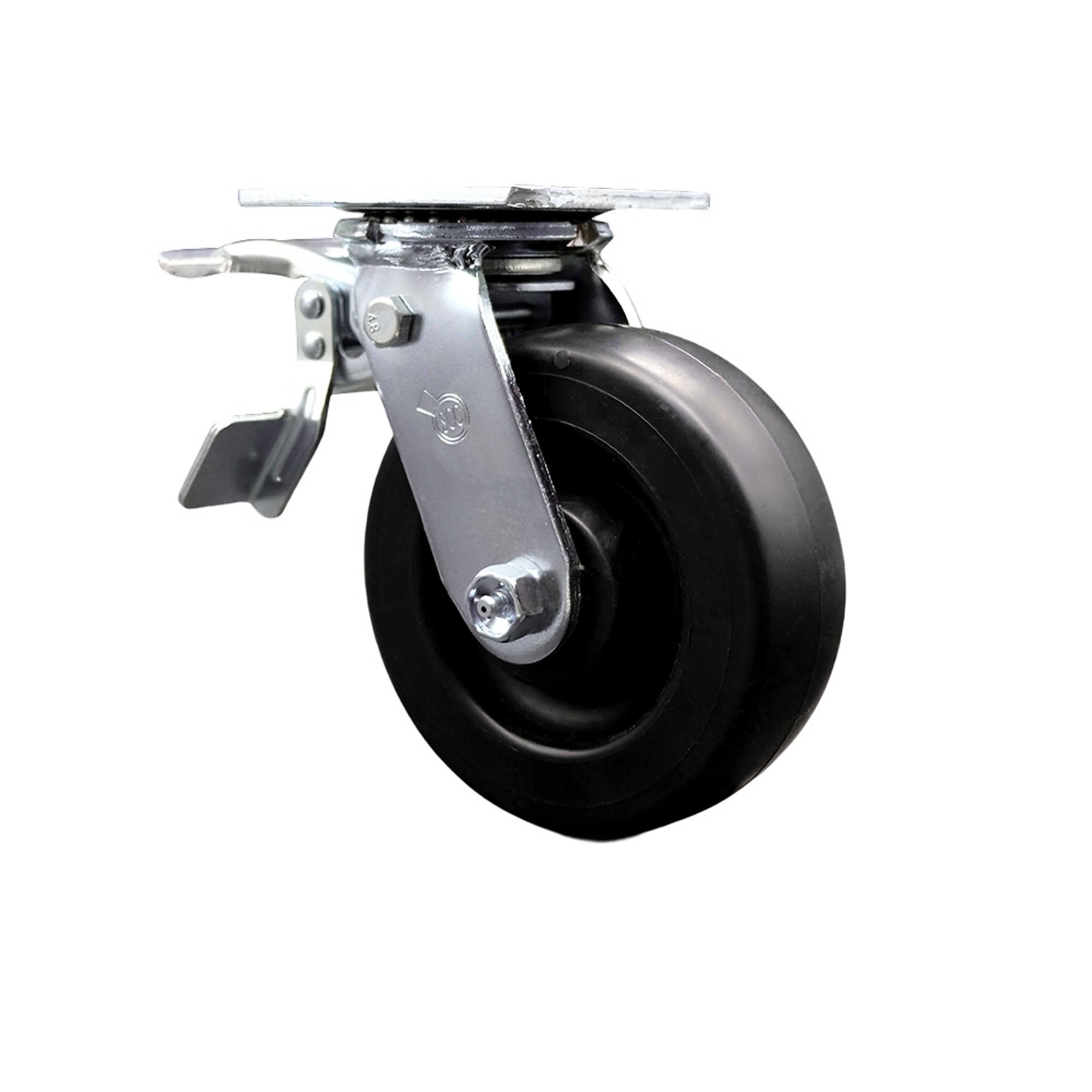 Service Caster, 6Inch x 2Inch Plate Caster, Wheel Diameter 6 in, Caster Type Swivel, Package (qty.) 1, Model SCC-TTL30S620-POR