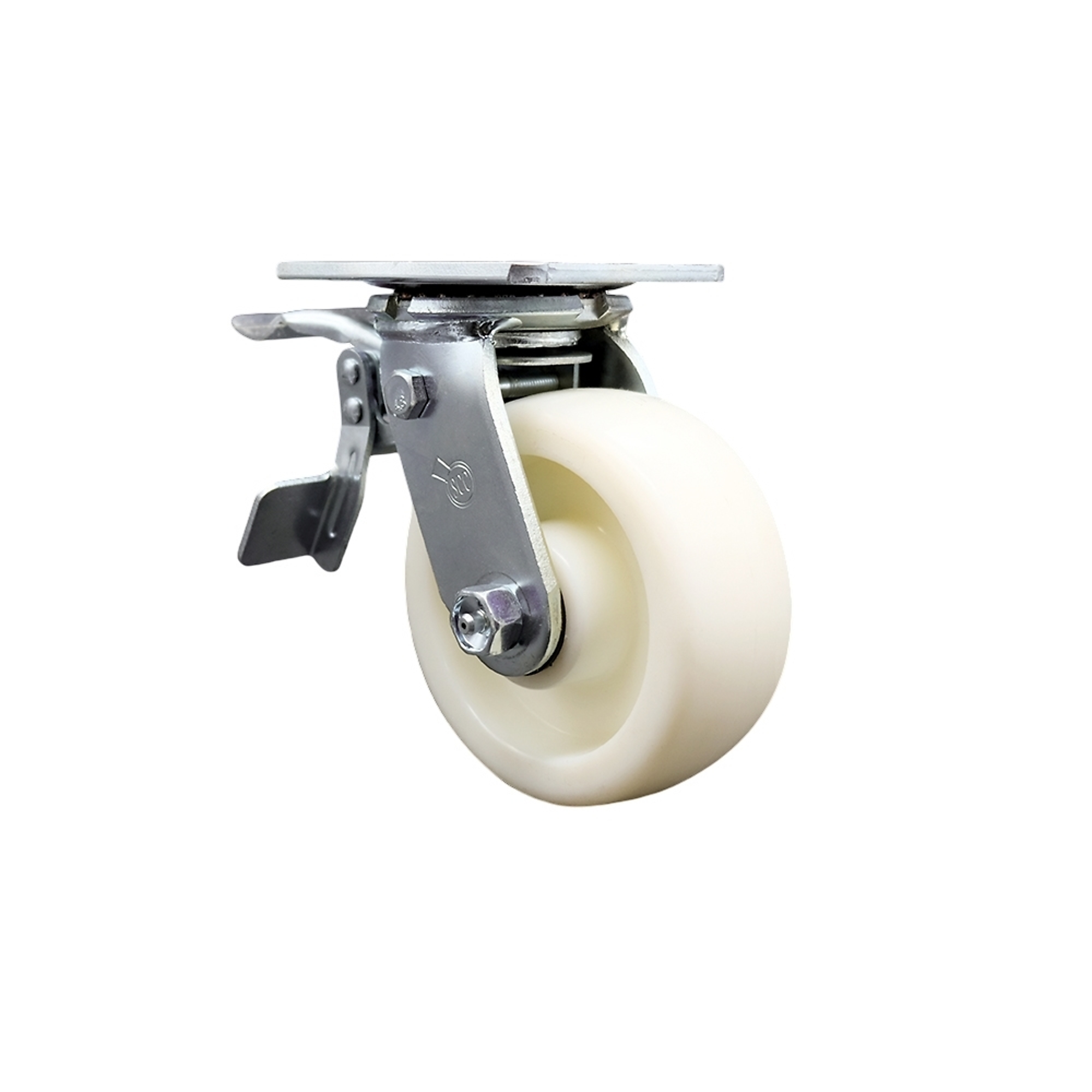 Service Caster, 5Inch x 2Inch Plate Caster, Wheel Diameter 5 in, Caster Type Swivel, Package (qty.) 1, Model SCC-TTL30S520-NYB