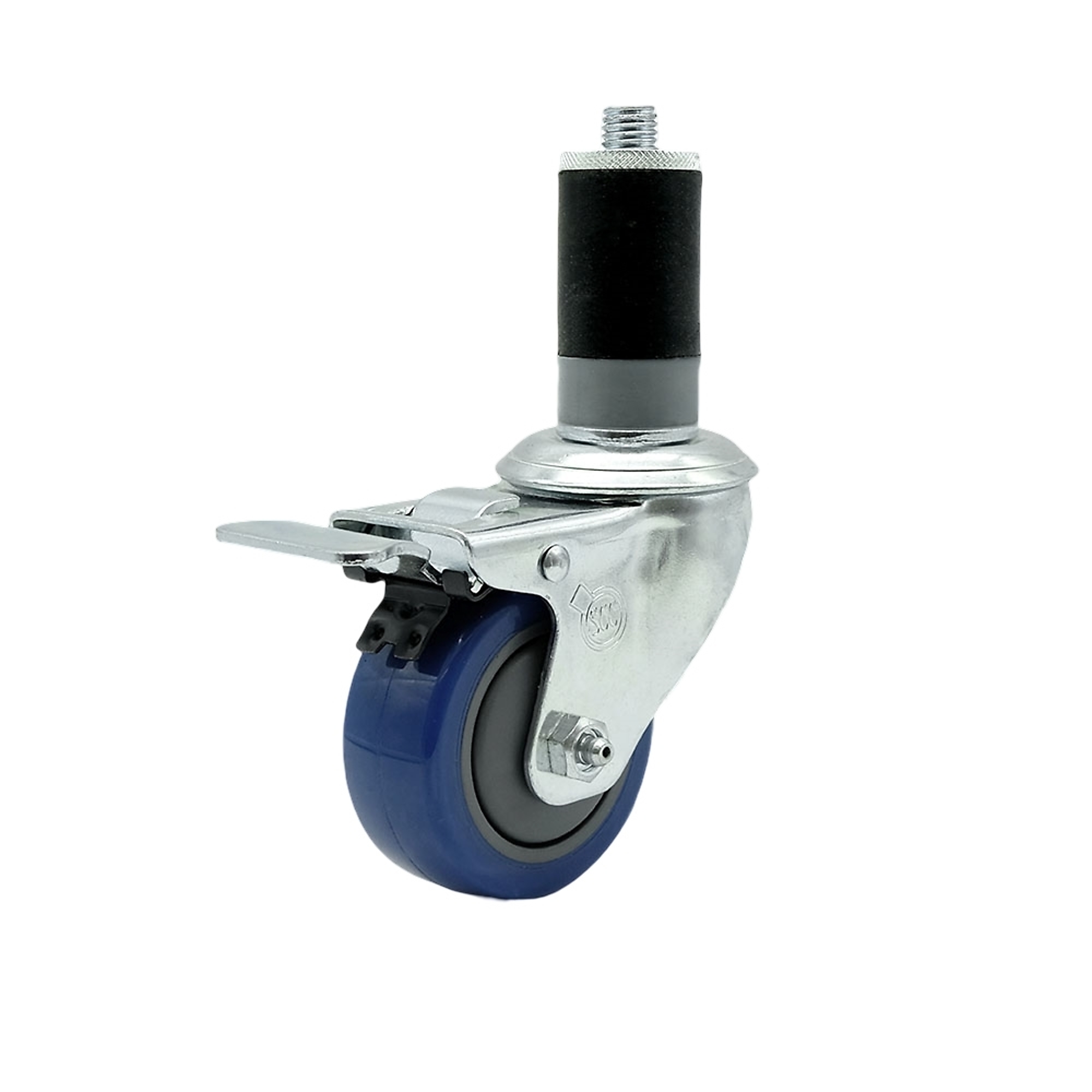 Service Caster, 3Inch x 1 1/4Inch Stem Caster, Wheel Diameter 3 in, Caster Type Swivel, Package (qty.) 1, Model SCC-TTLEX20S314-PPUB-BLUE-MTG46