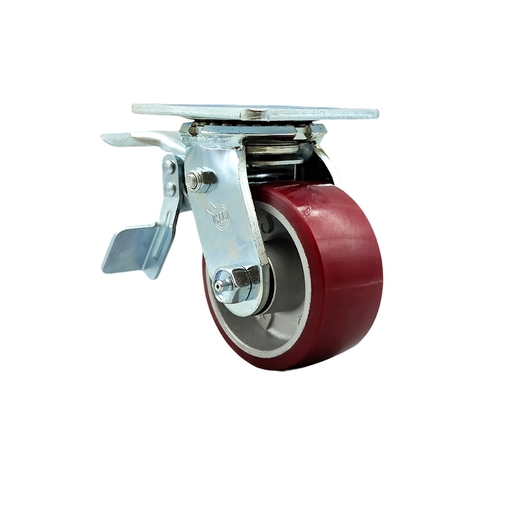 Service Caster, 4Inch x 2Inch Plate Caster, Wheel Diameter 4 in, Caster Type Swivel, Package (qty.) 1, Model SCC-TTL30S420-PAB