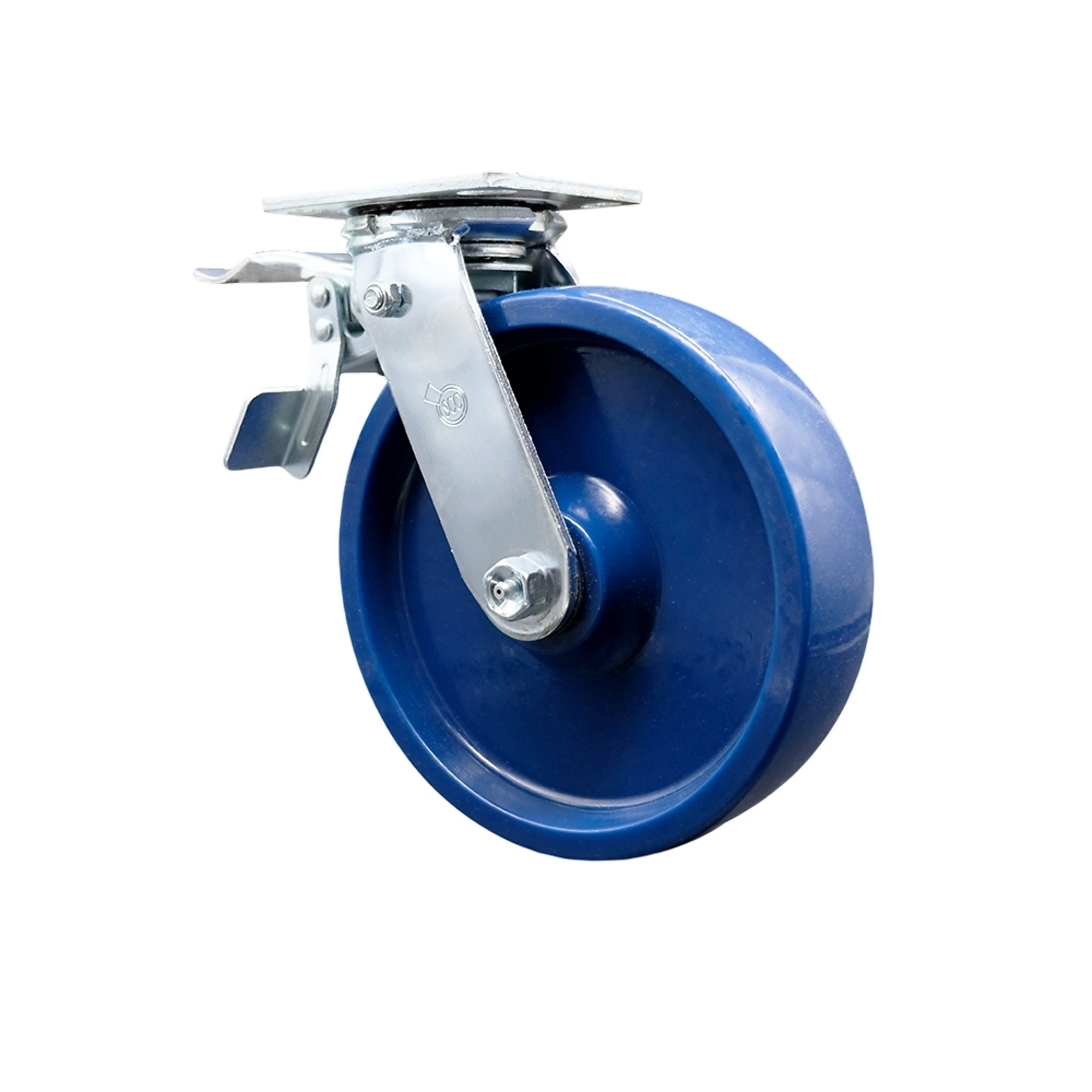 Service Caster, 8Inch x 2Inch Plate Caster, Wheel Diameter 8 in, Caster Type Swivel, Package (qty.) 1, Model SCC-TTL30S820-SPUR