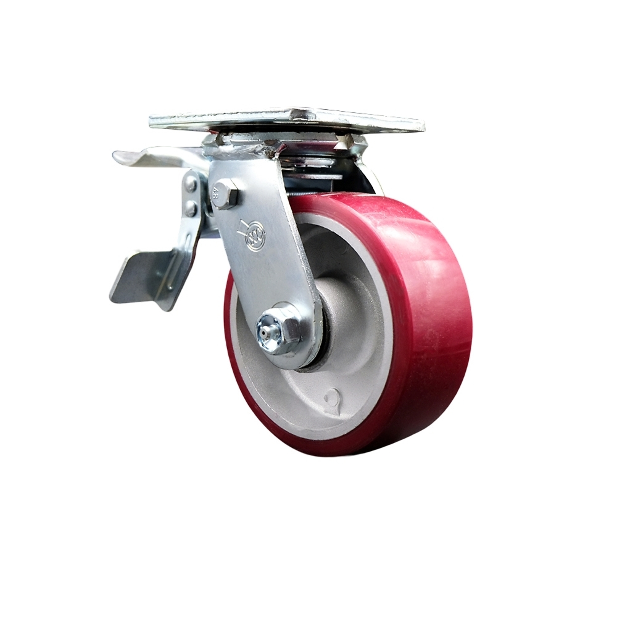 Service Caster, 5Inch x 2Inch Plate Caster, Wheel Diameter 5 in, Caster Type Swivel, Package (qty.) 1, Model SCC-TTL30S520-PAB