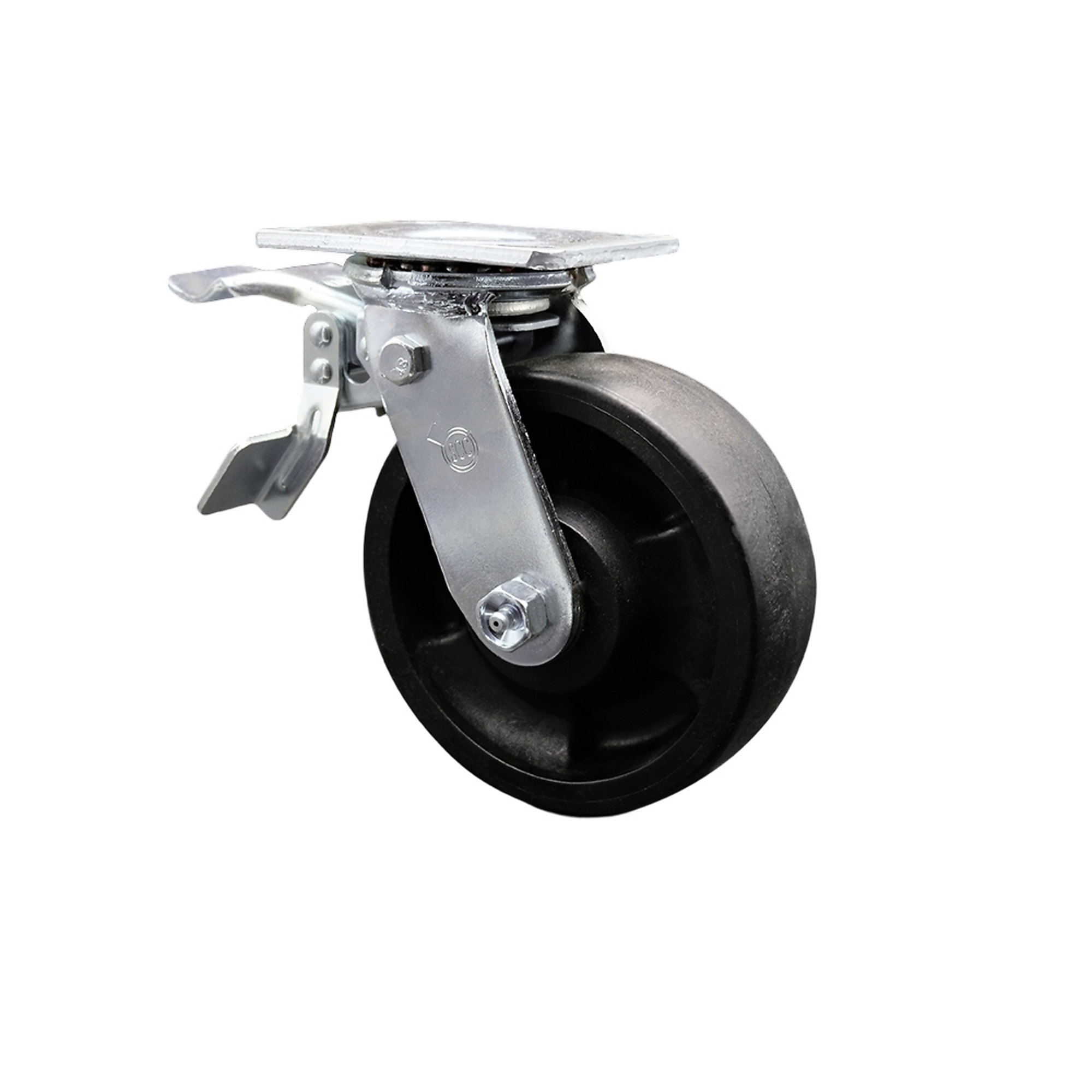 Service Caster, 6Inch x 2Inch Plate Caster, Wheel Diameter 6 in, Caster Type Swivel, Package (qty.) 1, Model SCC-TTL30S620-GFNR