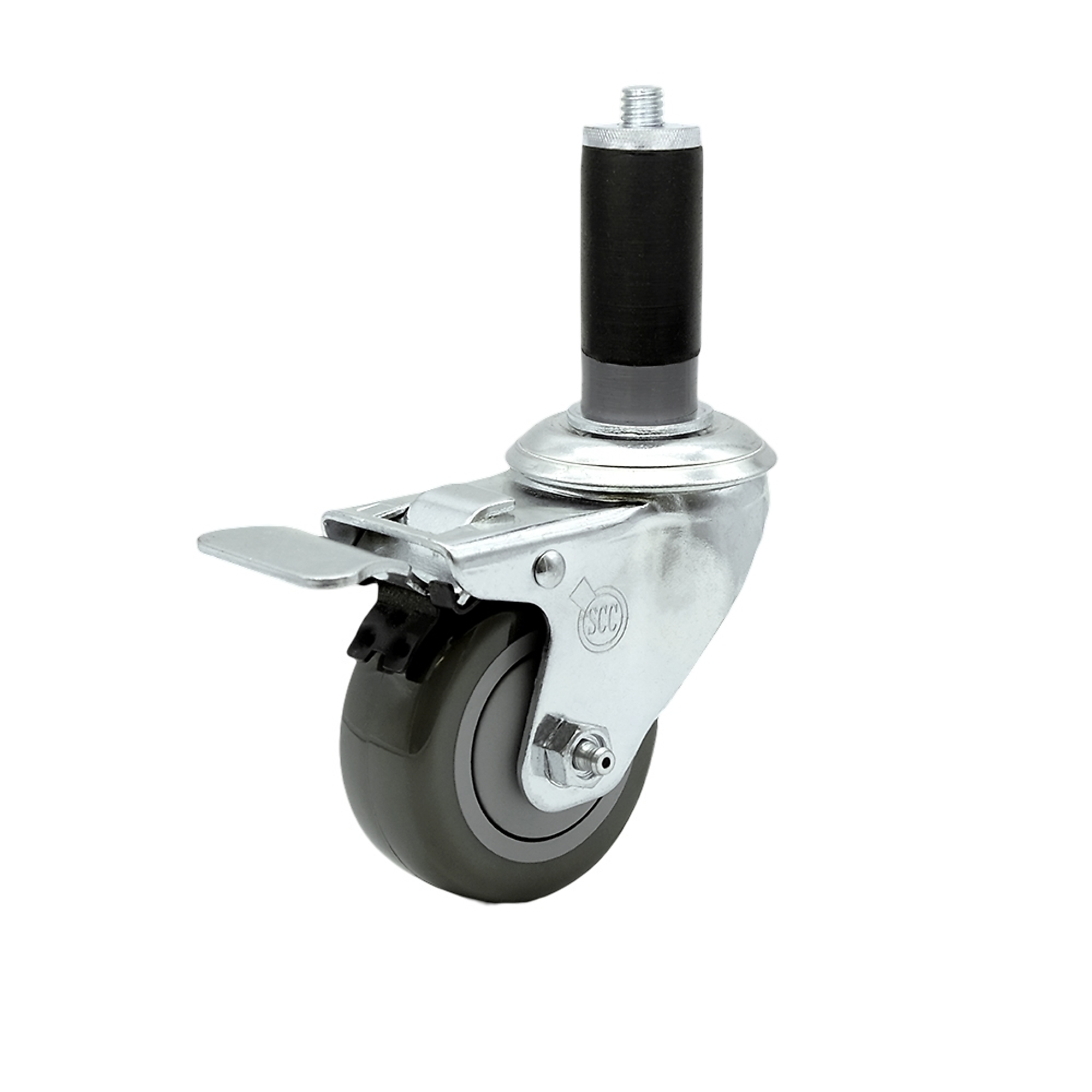 Service Caster, 3Inch x 1 1/4Inch Stem Caster, Wheel Diameter 3 in, Caster Type Swivel, Package (qty.) 1, Model SCC-TTLEX20S314-PPUB-MTG44