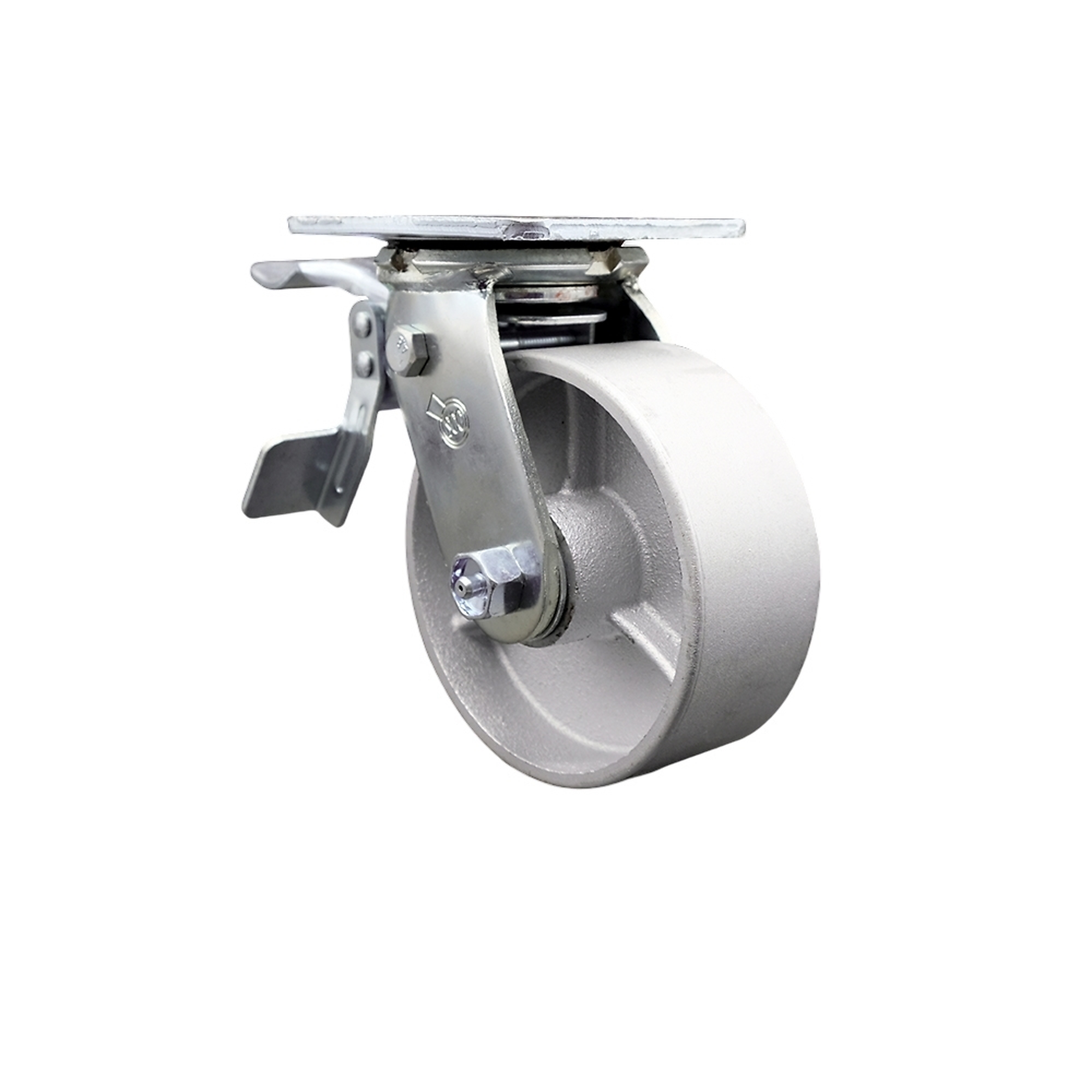 Service Caster, 5Inch x 2Inch Plate Caster, Wheel Diameter 5 in, Caster Type Swivel, Package (qty.) 1, Model SCC-TTL30S520-SSR