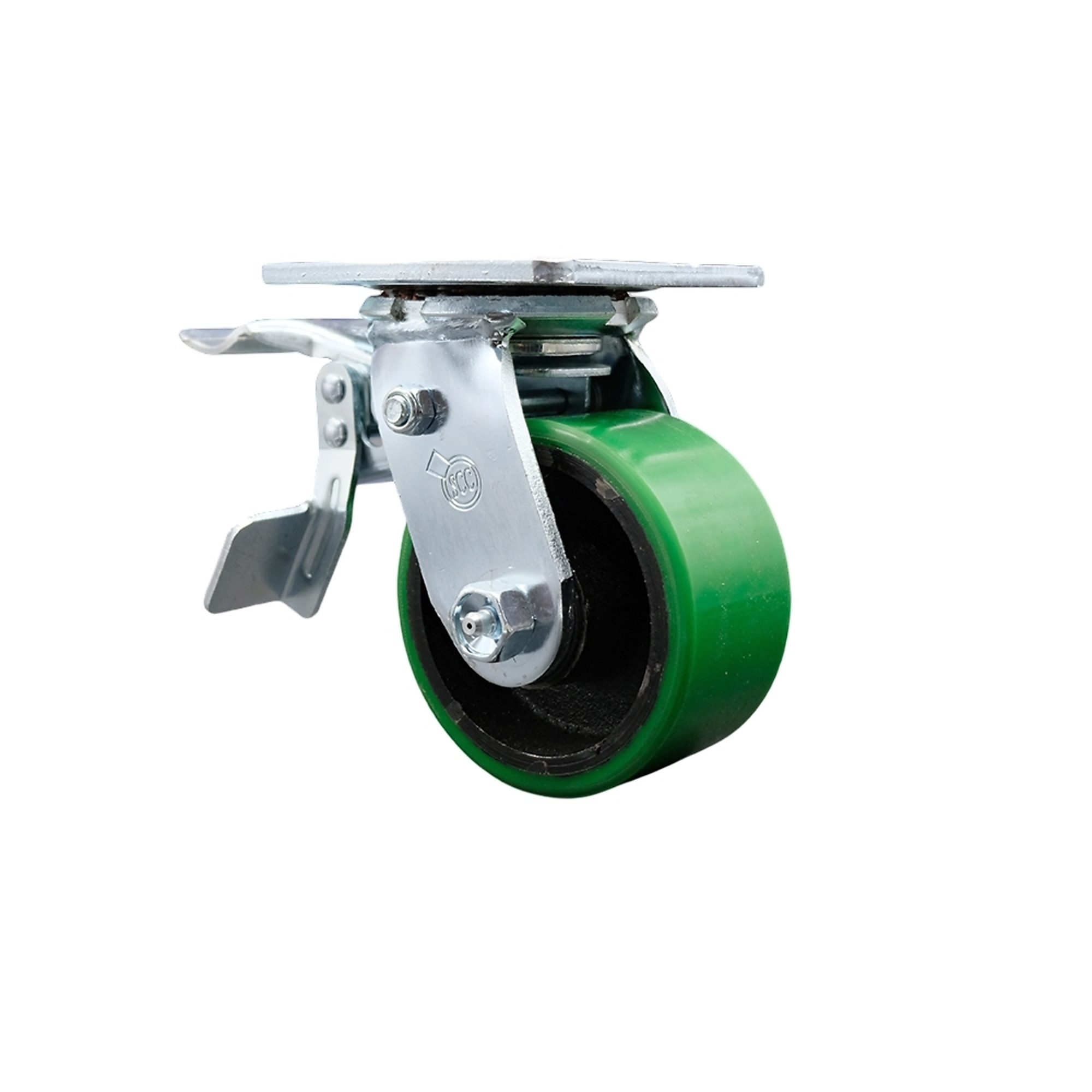 Service Caster, 4Inch x 2Inch Plate Caster, Wheel Diameter 4 in, Caster Type Swivel, Package (qty.) 1, Model SCC-TTL30S420-PUR-GB