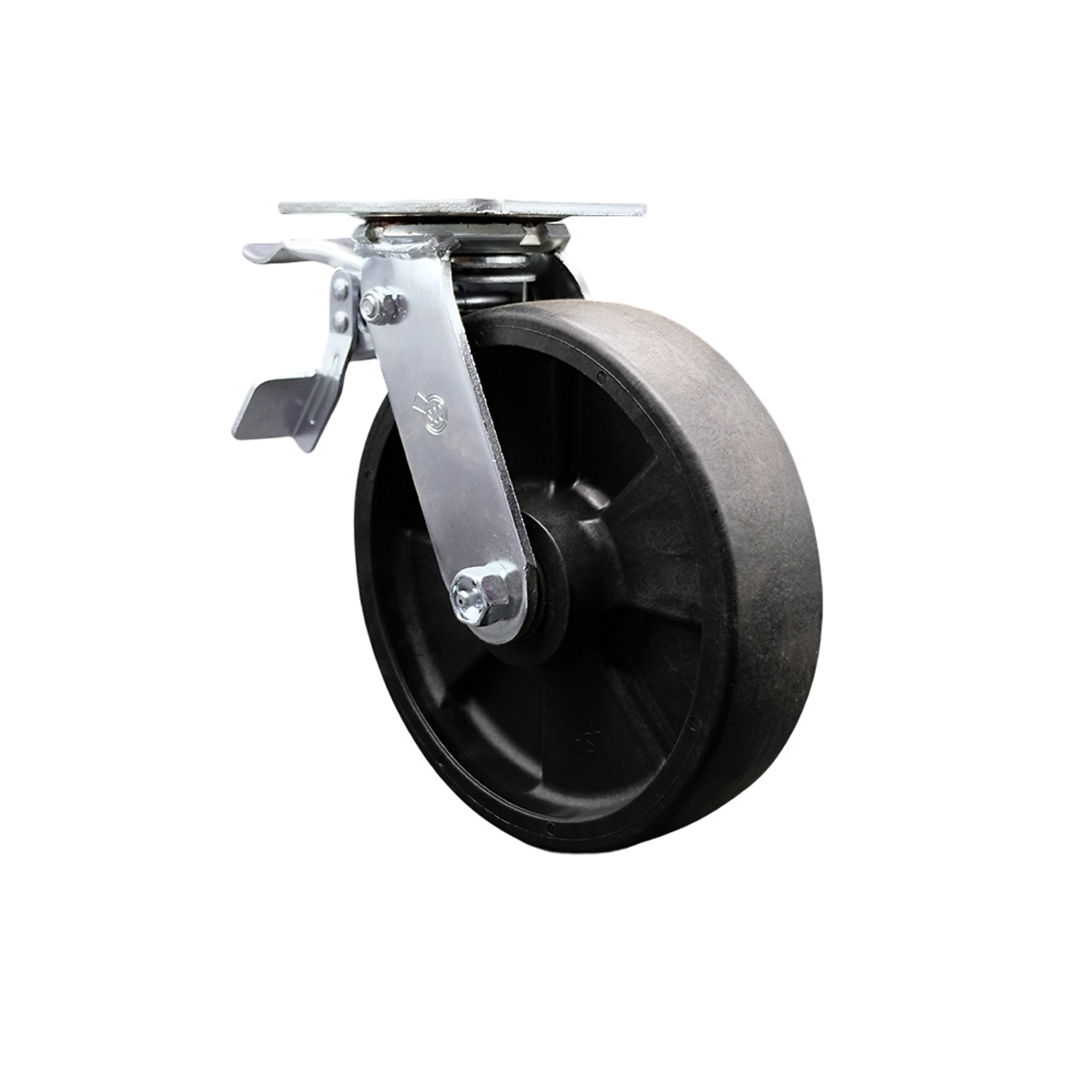 Service Caster, 8Inch x 2Inch Plate Caster, Wheel Diameter 8 in, Caster Type Swivel, Package (qty.) 1, Model SCC-TTL30S820-GFNR