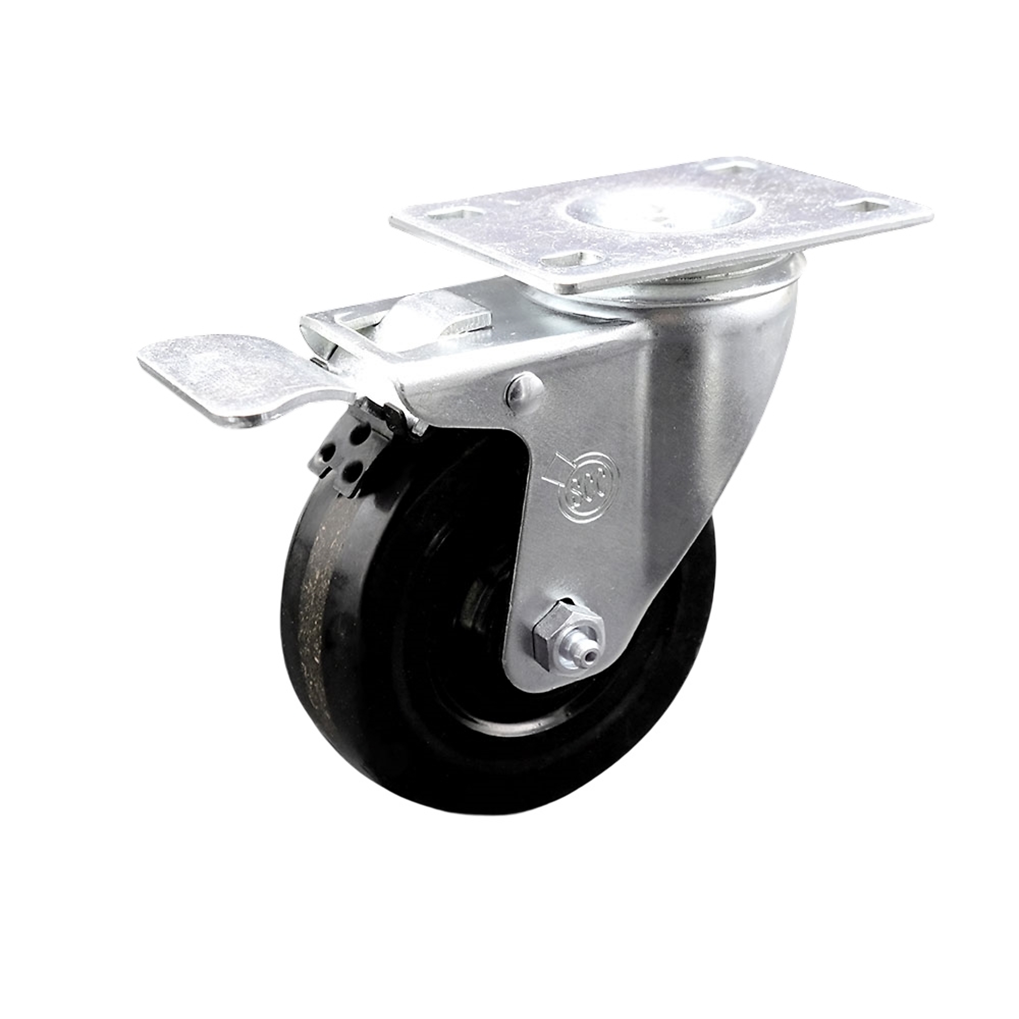 Service Caster, 4Inch x 1 1/4Inch Plate Caster, Wheel Diameter 4 in, Caster Type Swivel, Package (qty.) 1, Model SCC-TTL20S414-PHR