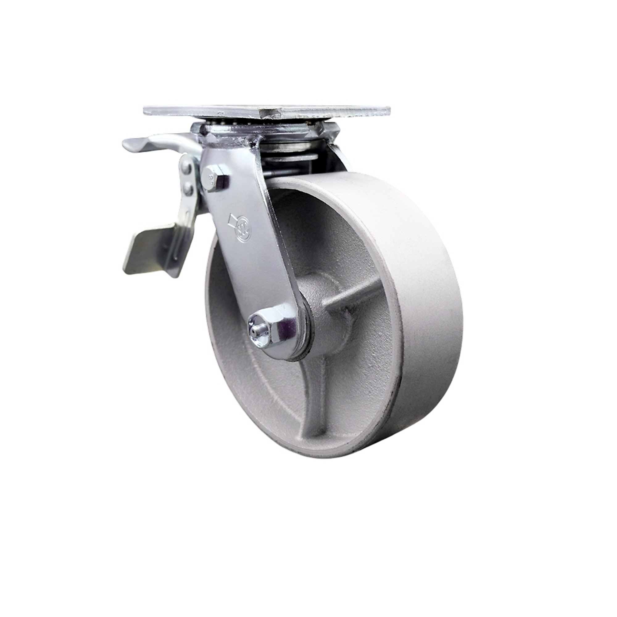 Service Caster, 6Inch x 2Inch Plate Caster, Wheel Diameter 6 in, Caster Type Swivel, Package (qty.) 1, Model SCC-TTL30S620-SSR