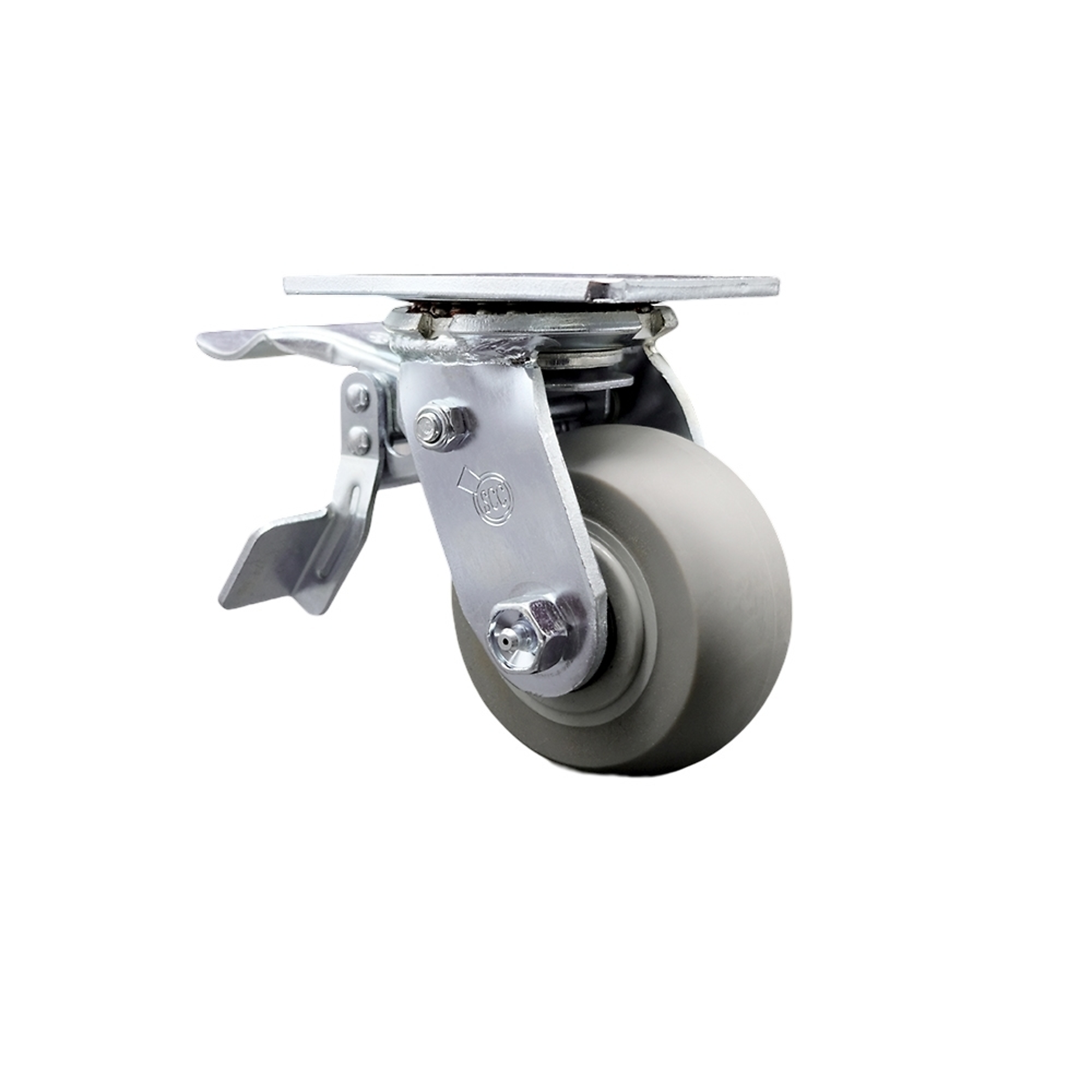 Service Caster, 4Inch x 2Inch Plate Caster, Wheel Diameter 4 in, Caster Type Swivel, Package (qty.) 1, Model SCC-TTL30S420-TPRRD