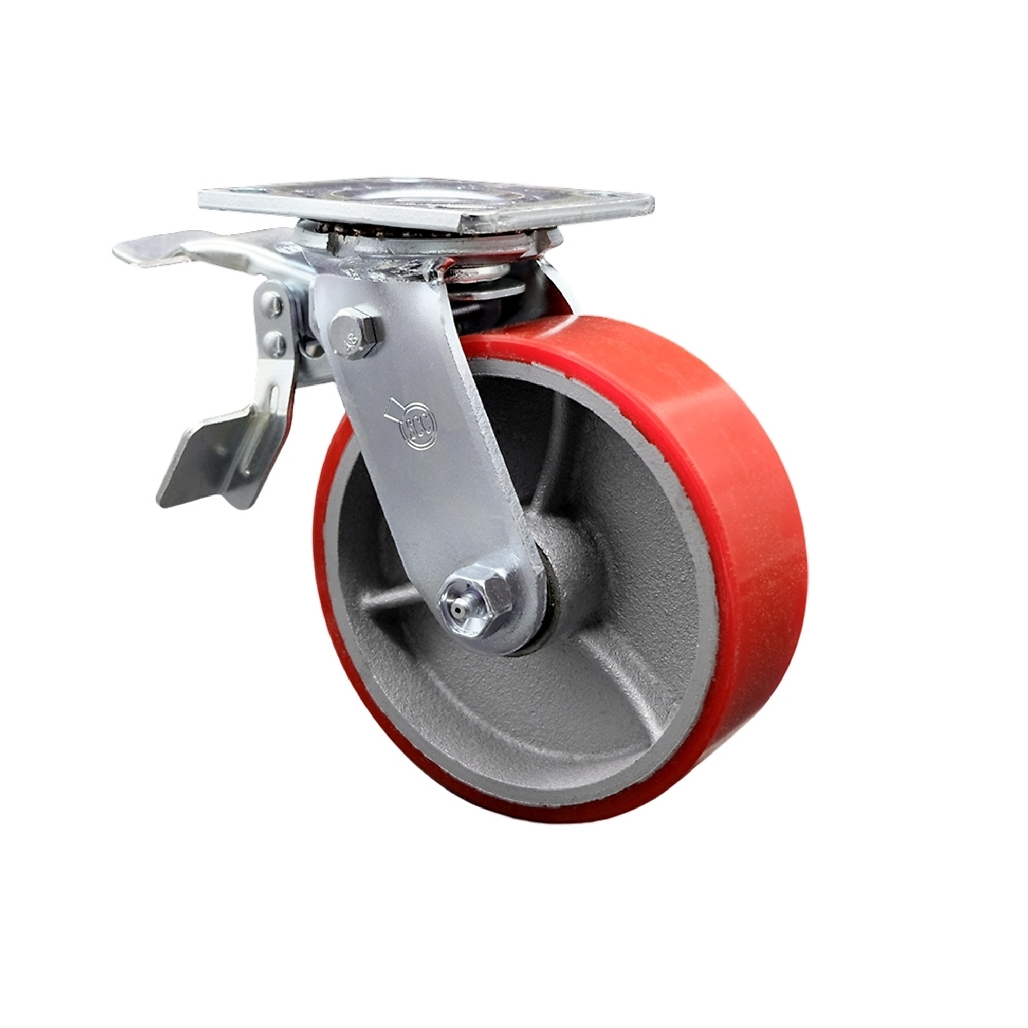 Service Caster, 6Inch x 2Inch Plate Caster, Wheel Diameter 6 in, Caster Type Swivel, Package (qty.) 1, Model SCC-TTL30S620-PUB-RS