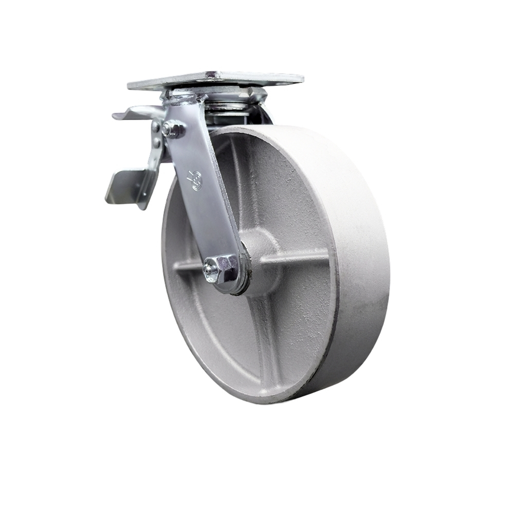 Service Caster, 8Inch x 2Inch Plate Caster, Wheel Diameter 8 in, Caster Type Swivel, Package (qty.) 1, Model SCC-TTL30S820-SSR