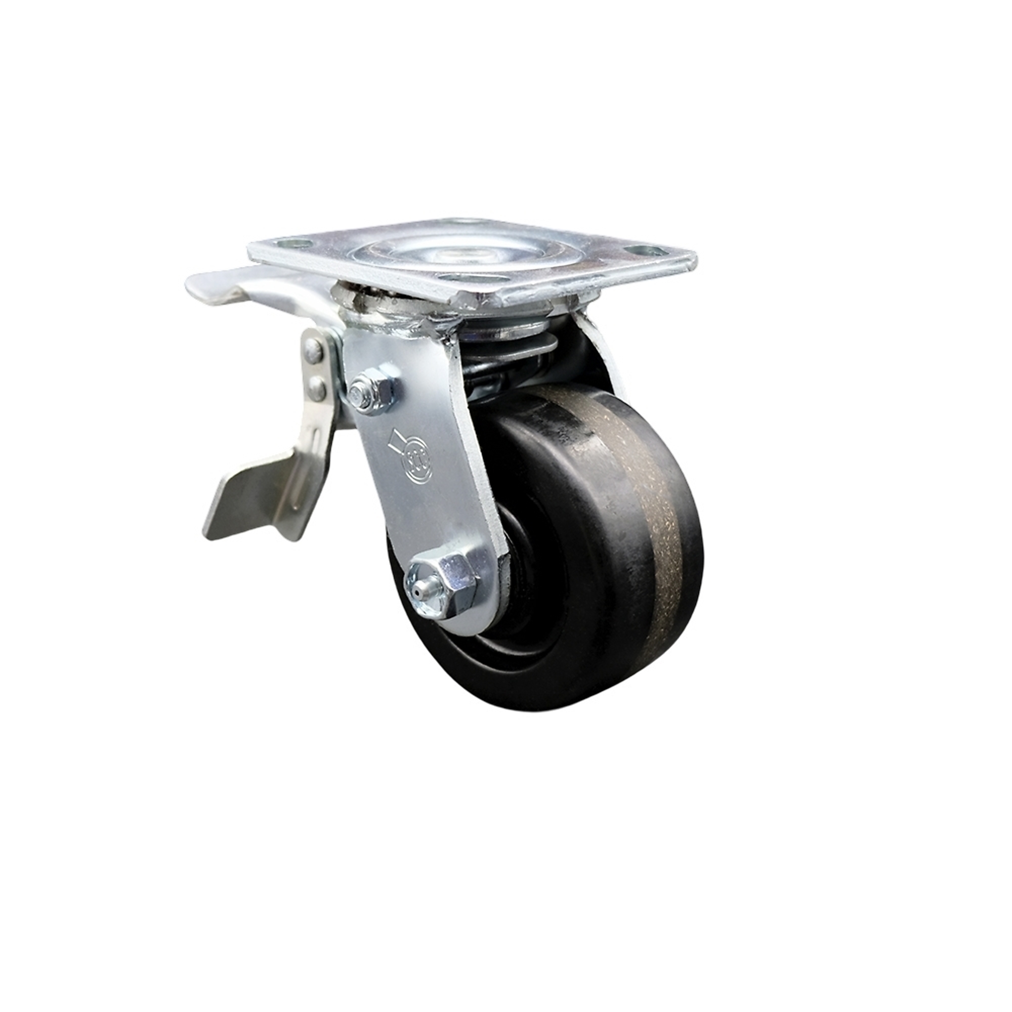 Service Caster, 4Inch x 2Inch Plate Caster, Wheel Diameter 4 in, Caster Type Swivel, Package (qty.) 1, Model SCC-TTL30S420-PHB