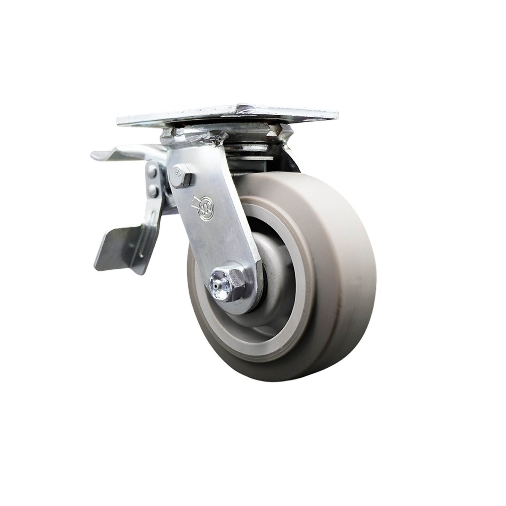 Service Caster, 5Inch x 2Inch Plate Caster, Wheel Diameter 5 in, Caster Type Swivel, Package (qty.) 1, Model SCC-TTL30S520-TPRRF