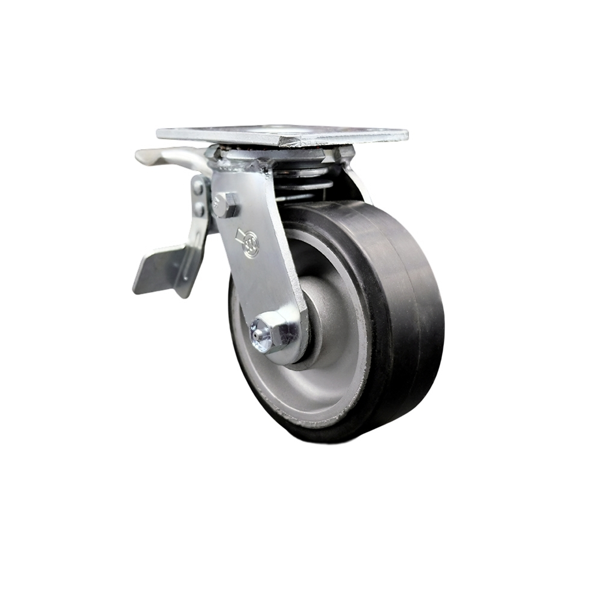 Service Caster, 5Inch x 2Inch Plate Caster, Wheel Diameter 5 in, Caster Type Swivel, Package (qty.) 1, Model SCC-TTL30S520-RAB